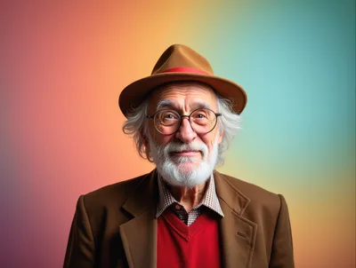 Portrait Of A Distinguished Elderly Man In A Fedora