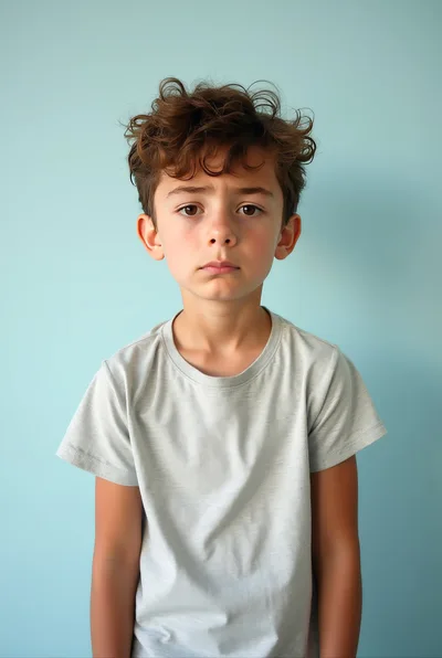 Portrait Of A Sad Young Boy