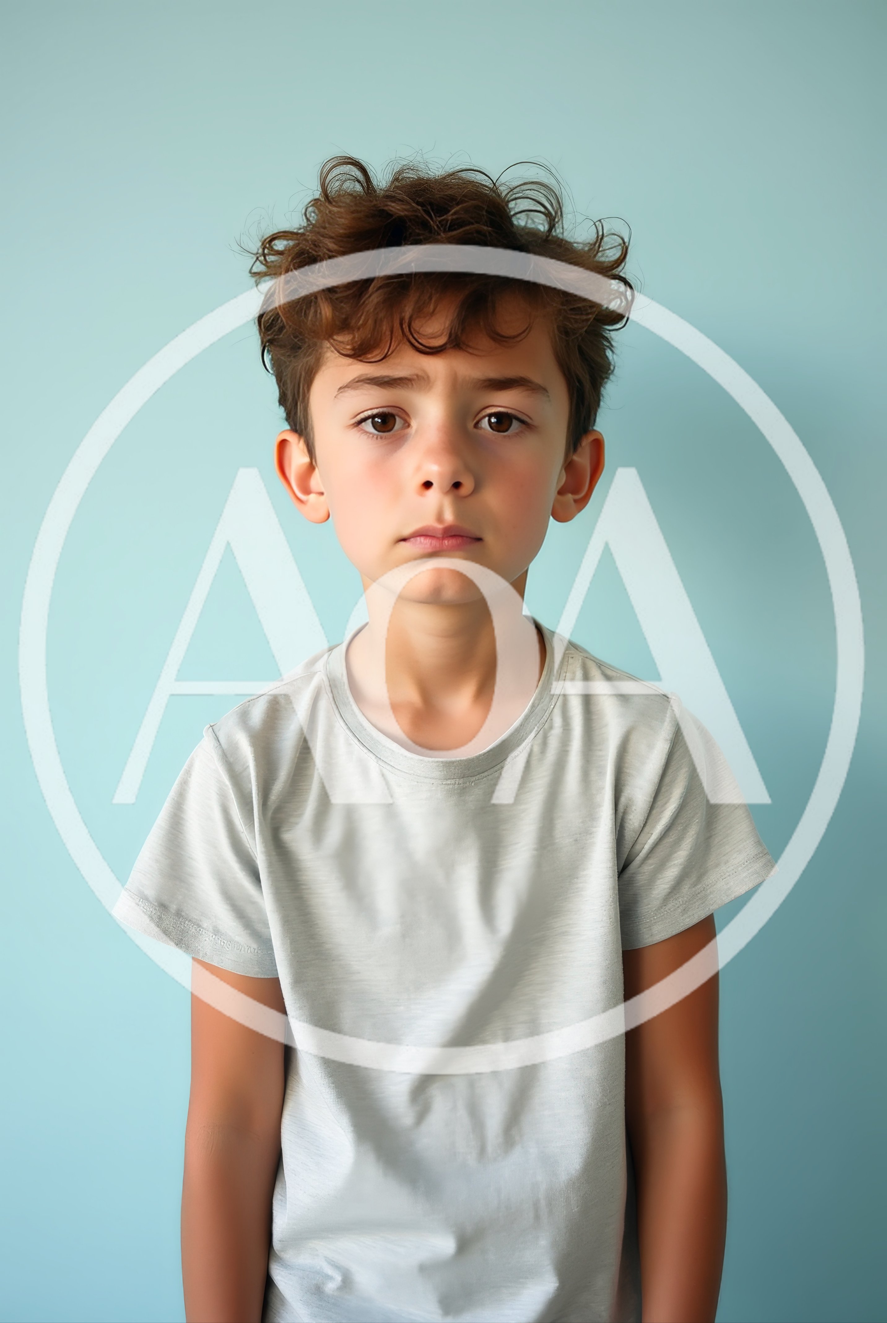 Portrait Of A Sad Young Boy