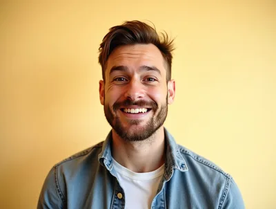 Portrait Of A Smiling Man With A Beard