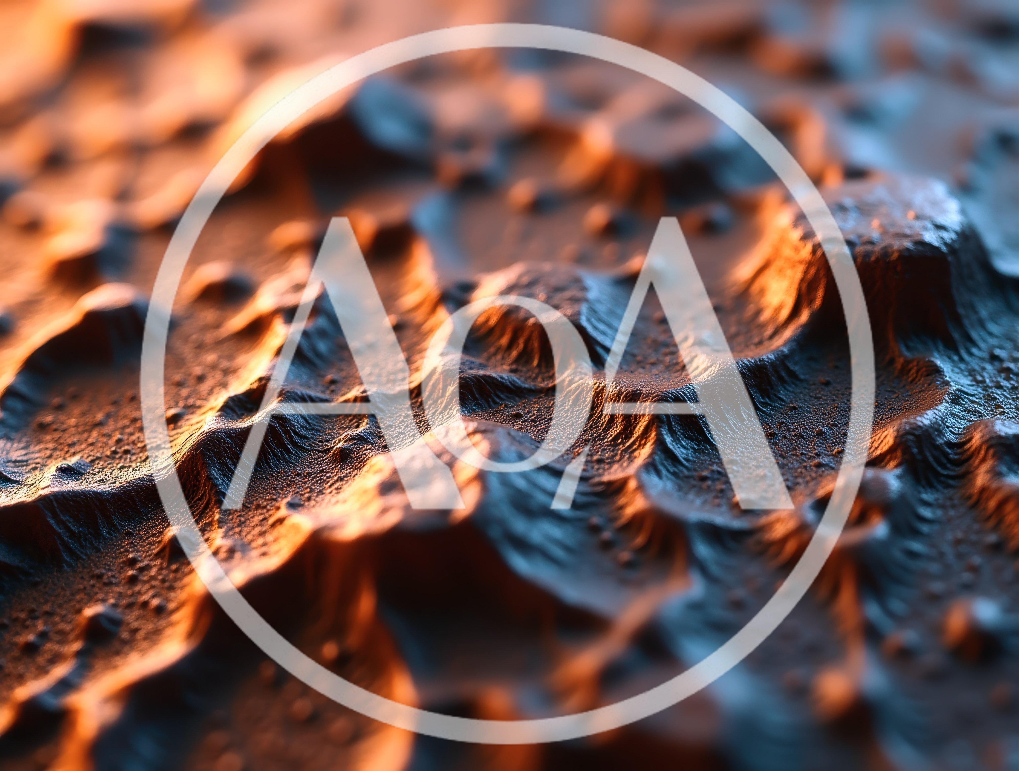 Abstract 3D Landscape With Cratered Terrain