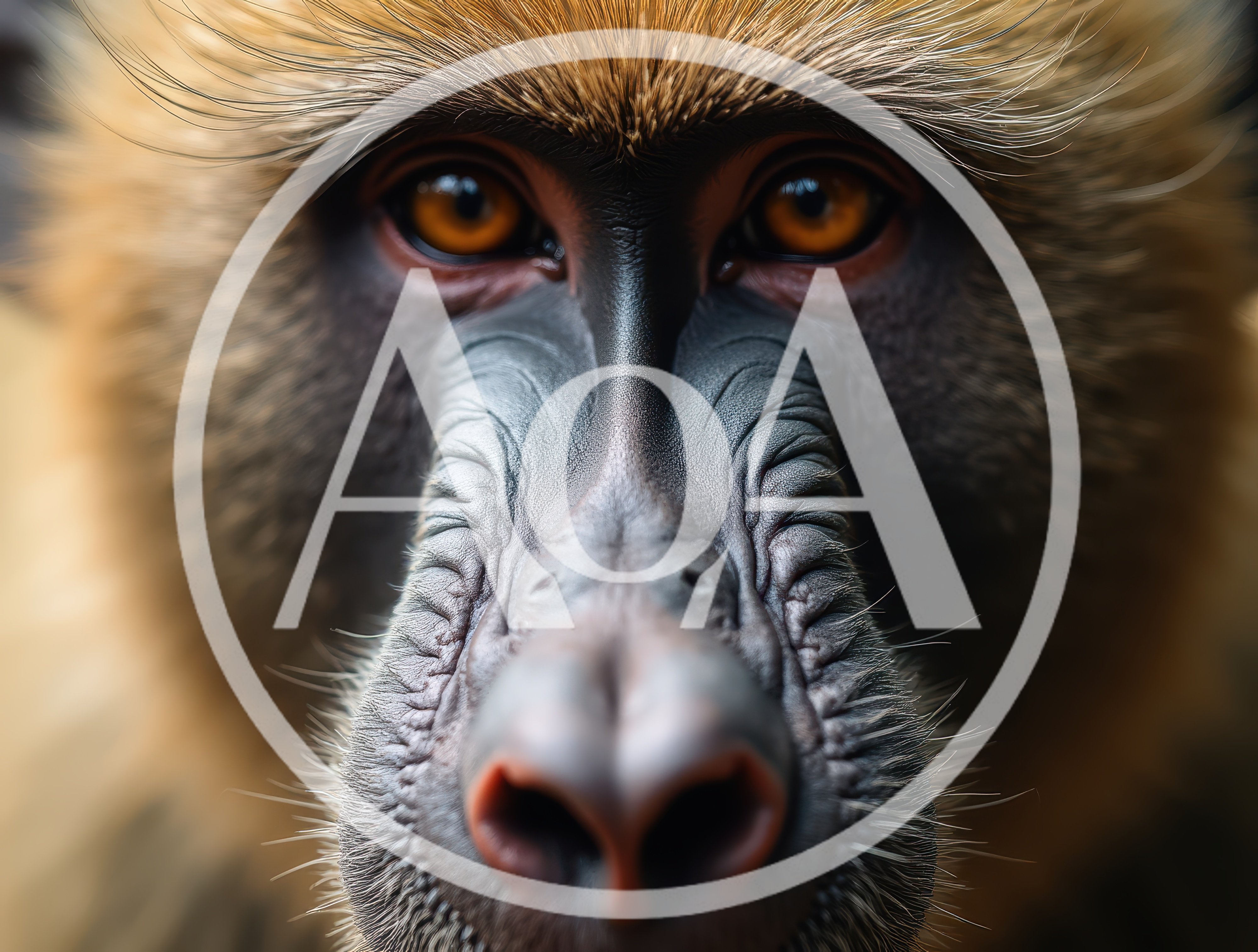 Extreme Close Up Portrait Of A Mandrill