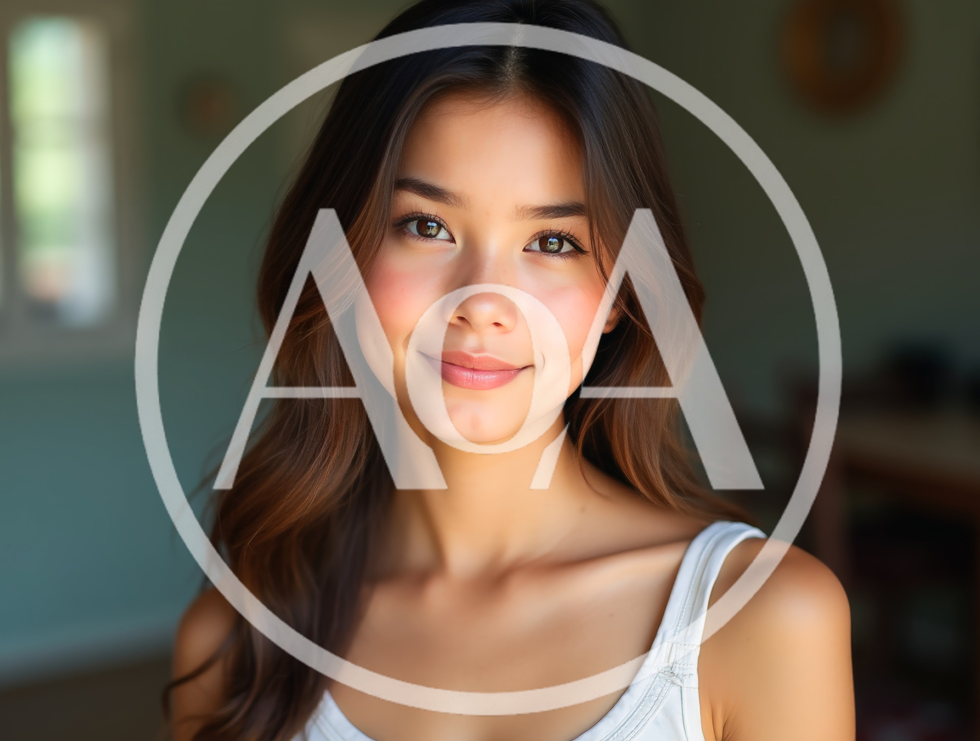 Portrait Of A Young Woman With Natural Makeup