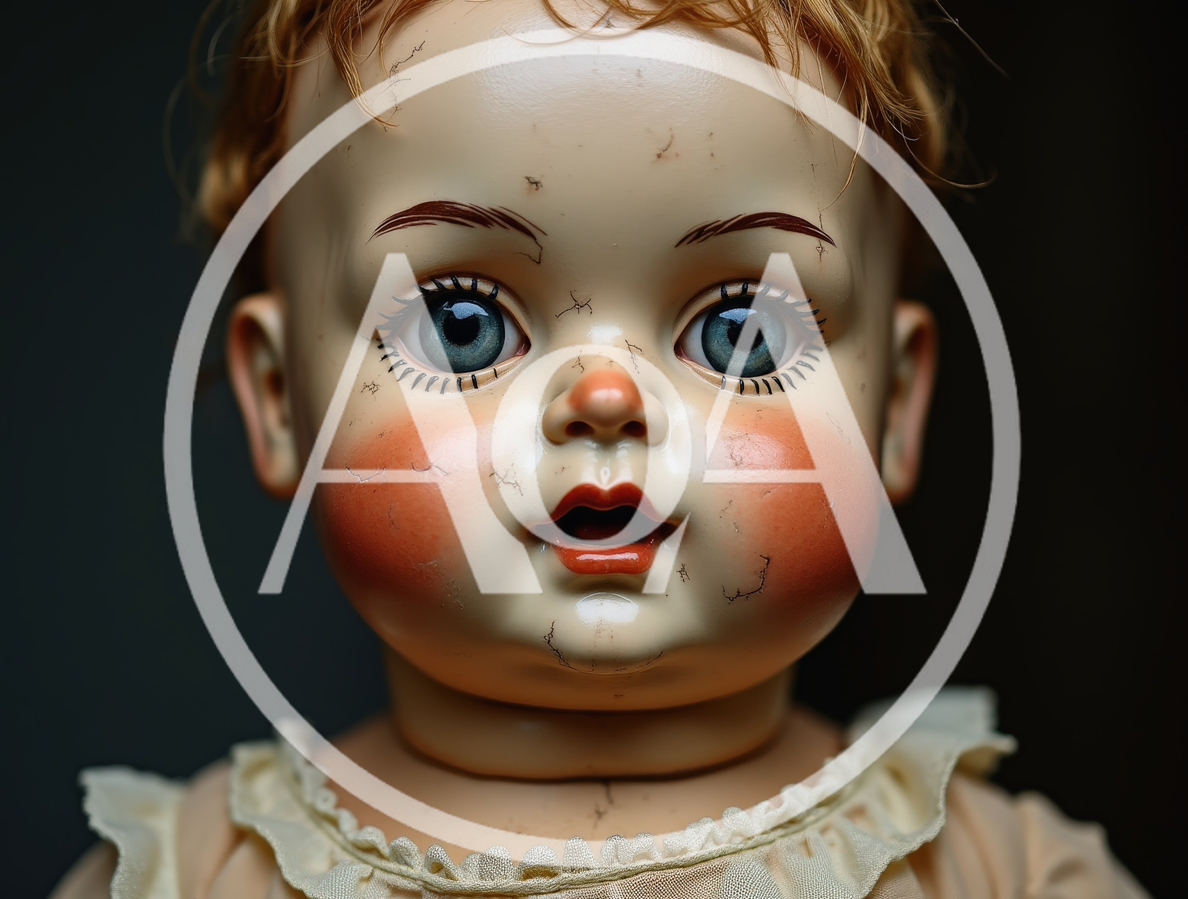 Close Up Portrait Of A Vintage Creepy Doll