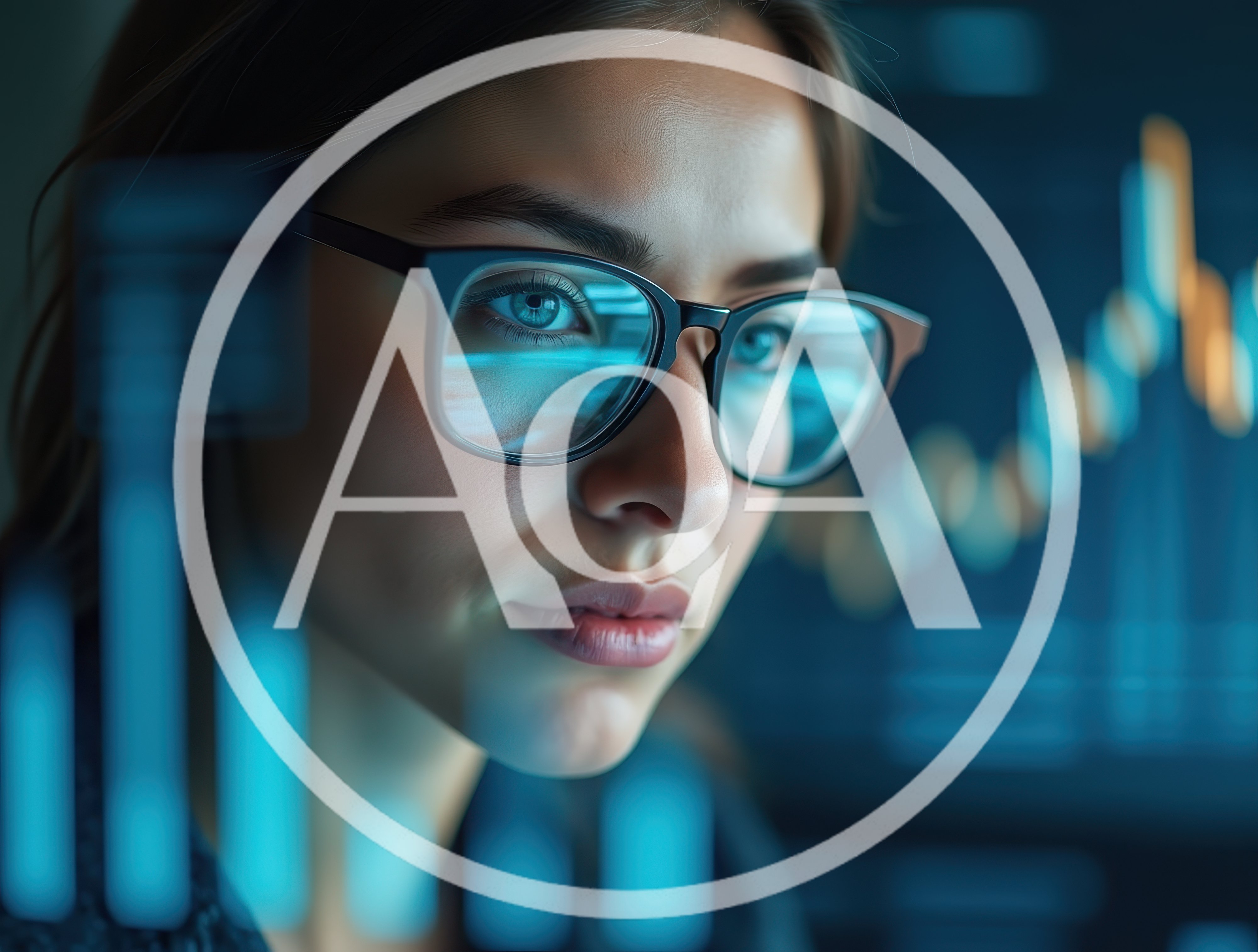 Female Financial Analyst Monitoring Real Time Stock Market Data