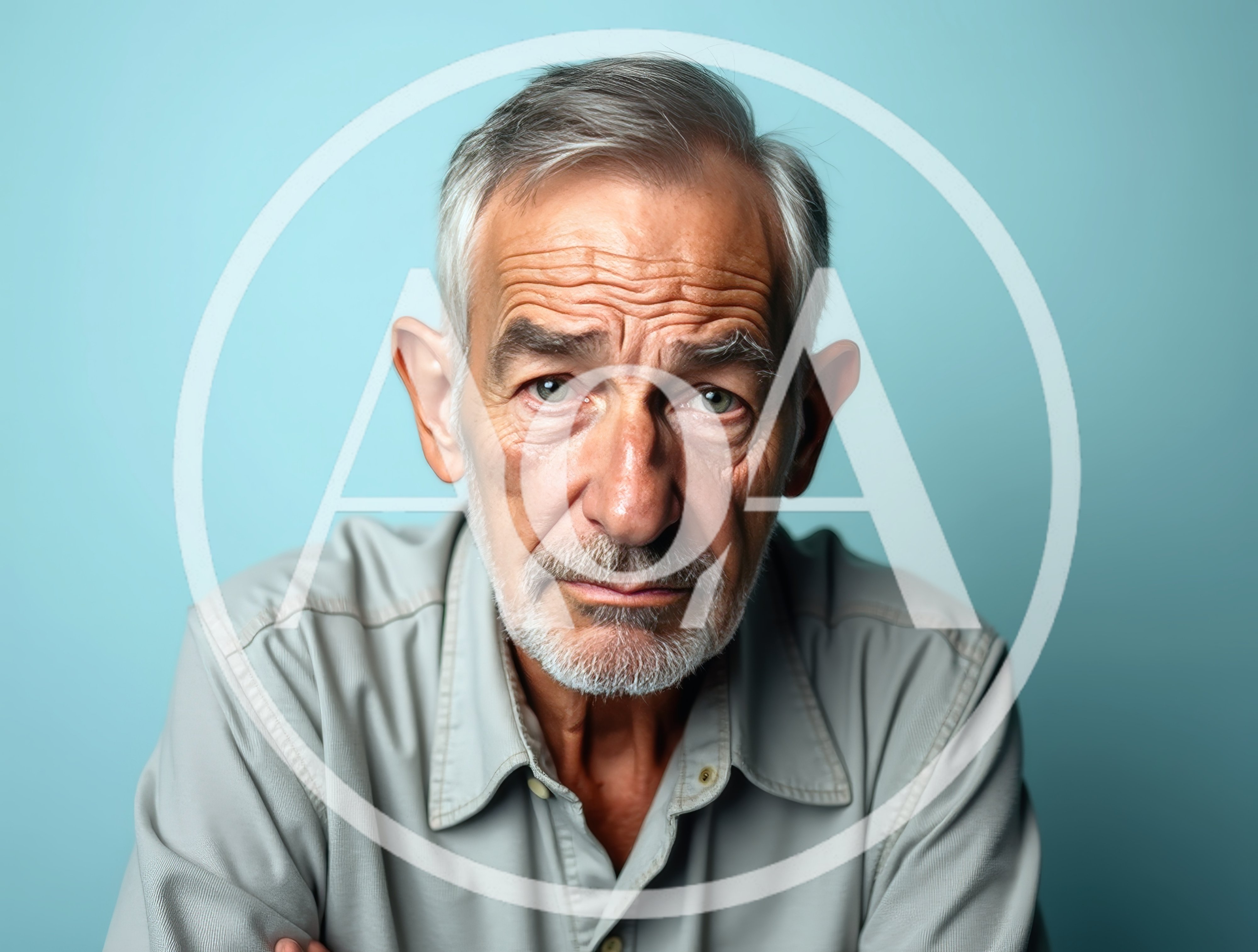 Portrait Of A Serious Elderly Man