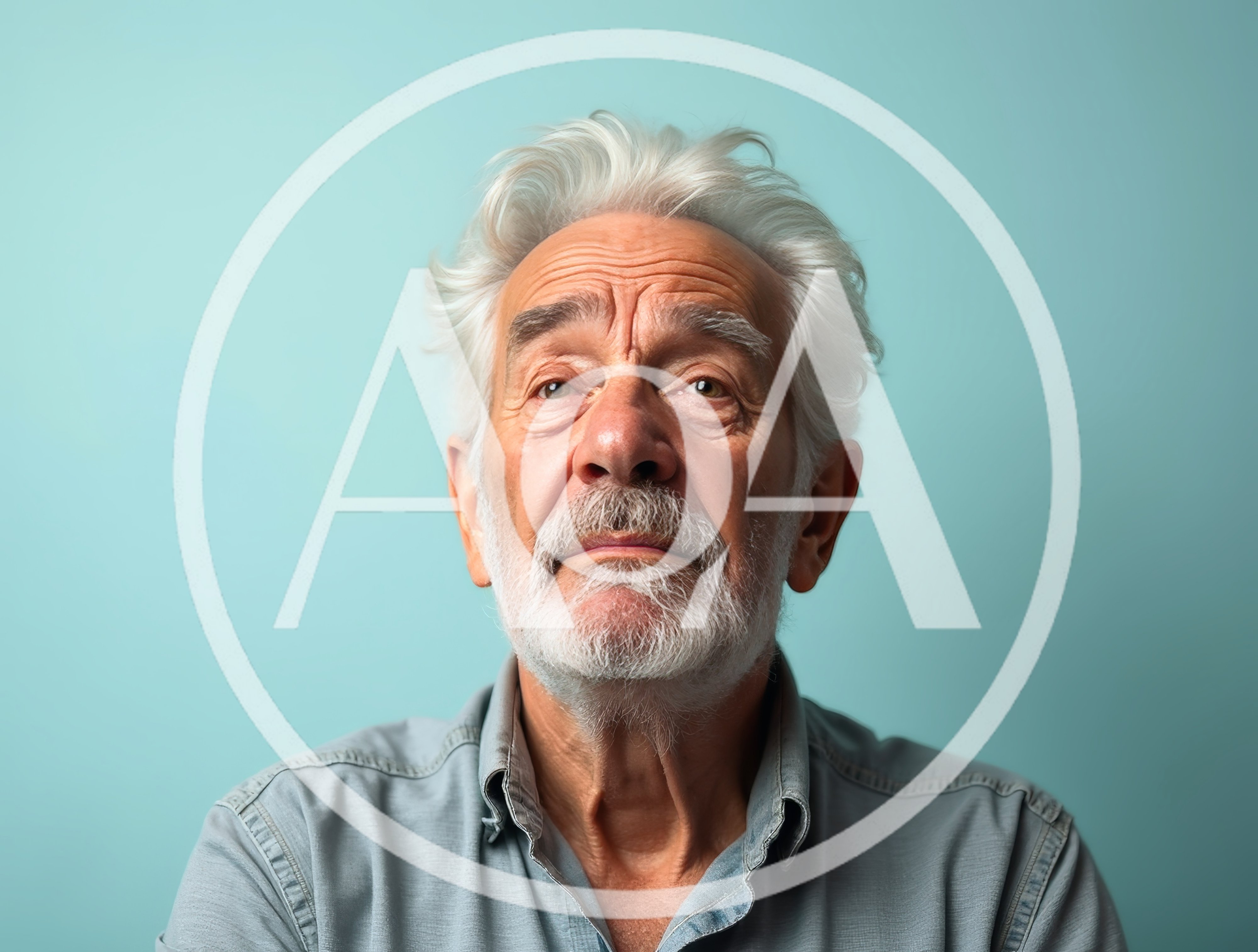 Portrait Of An Elderly Man With White Hair