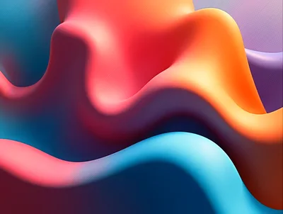 Abstract 3D Wavy Gradient Background Texture