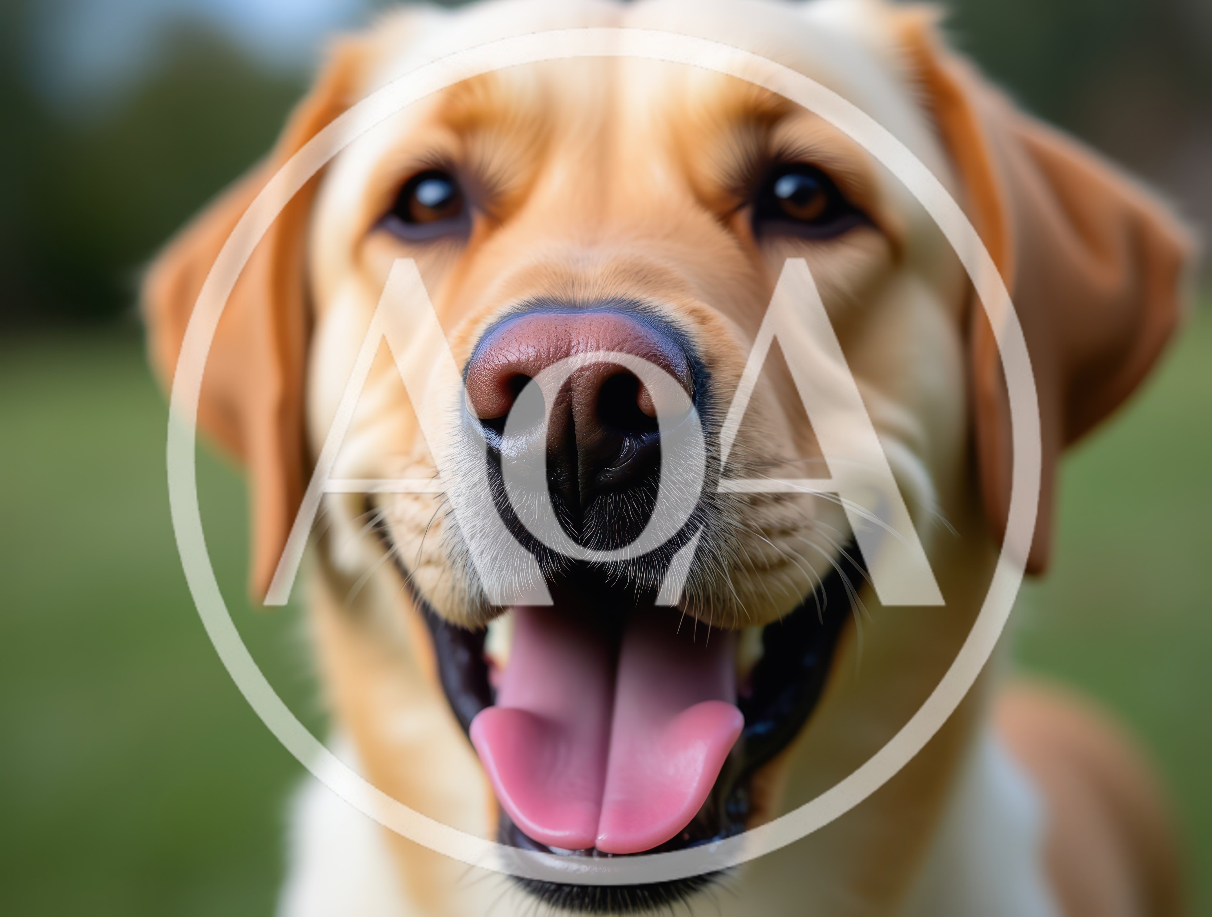 Close Up Portrait Of A Happy Labrador Retriever
