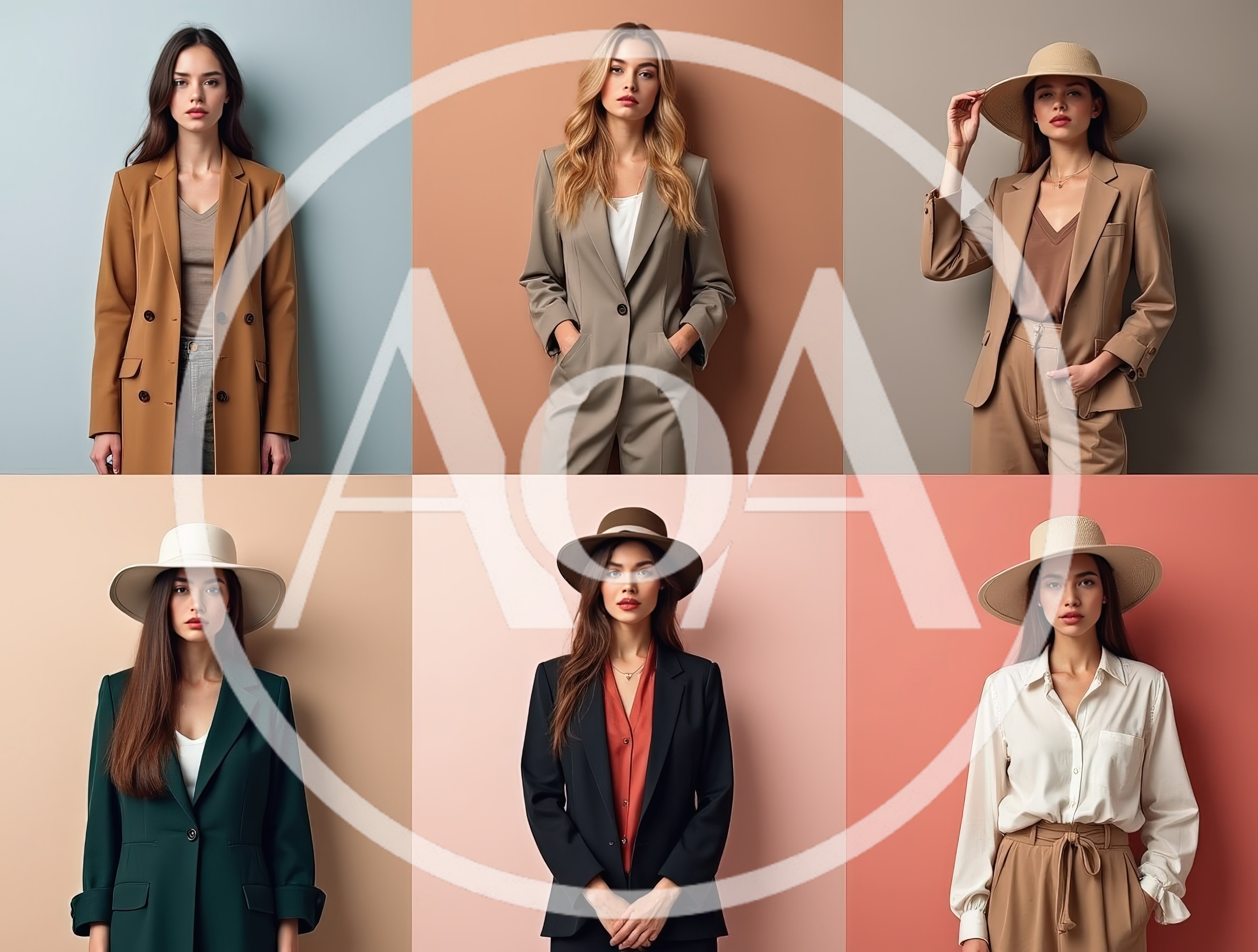 Collage Of Professional Women In Stylish Business Attire