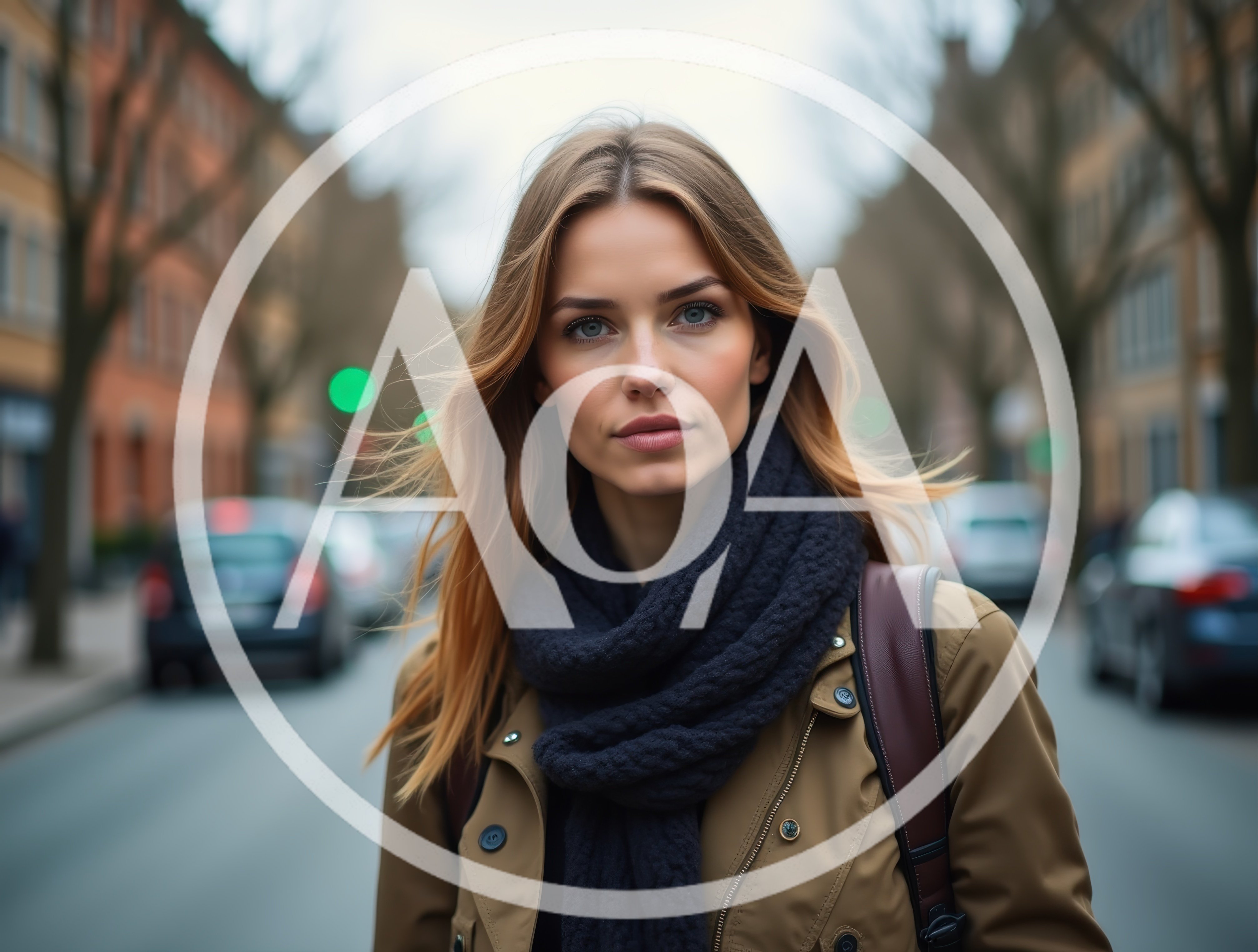 Young Woman Standing on a City Street