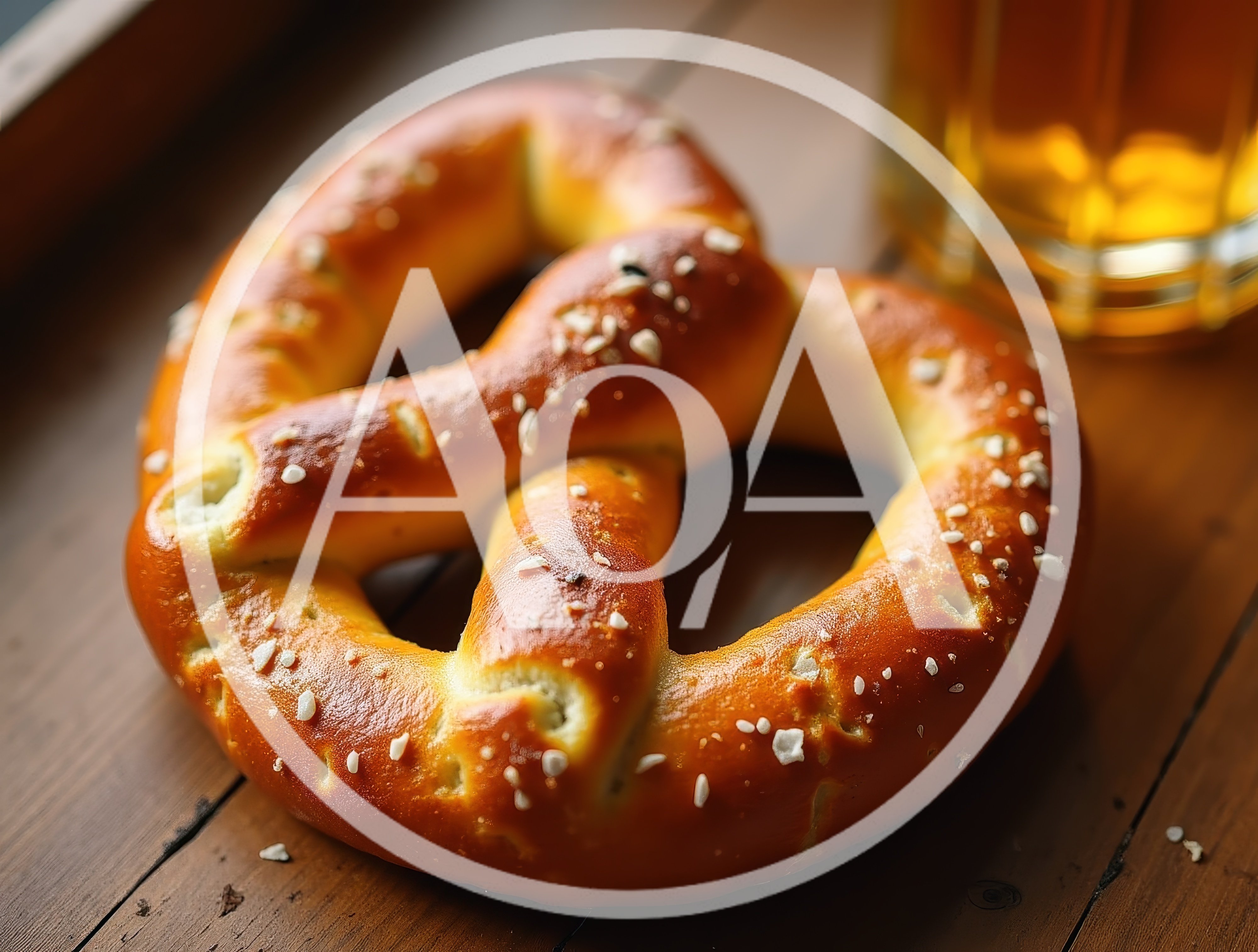 Freshly Baked Soft Pretzel With Coarse Salt