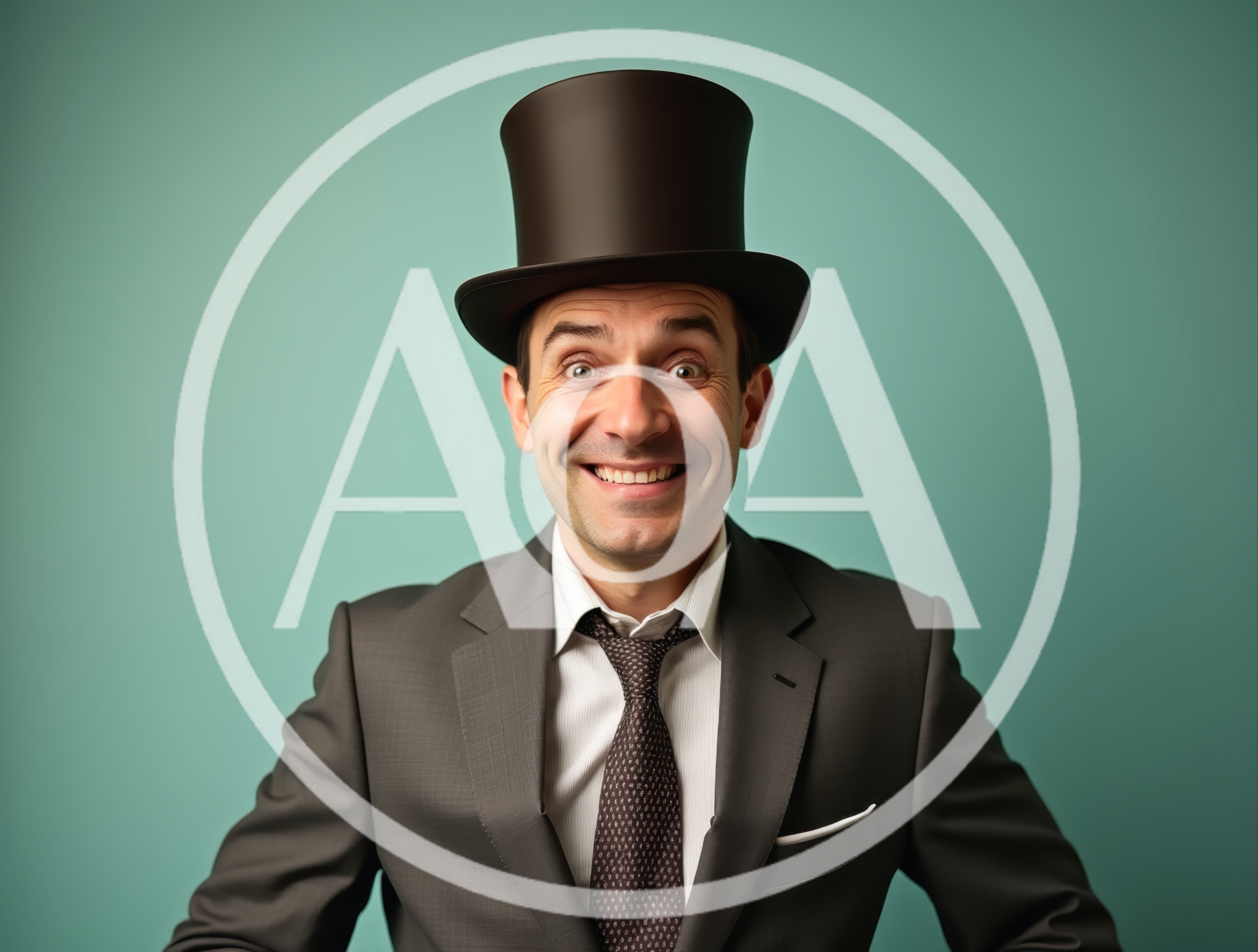 Man Wearing Top Hat And Suit Smiling