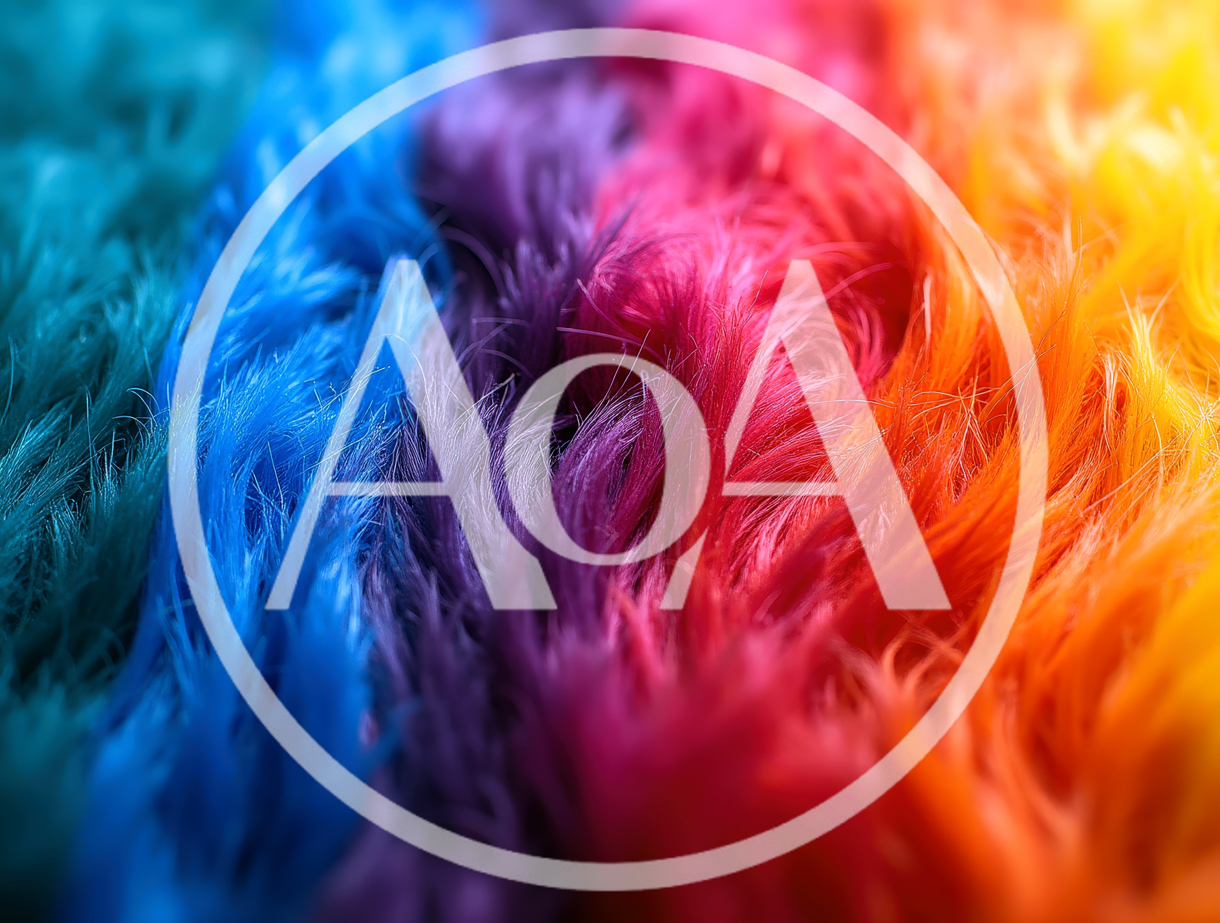 Vibrant Rainbow Colored Faux Fur Texture Background