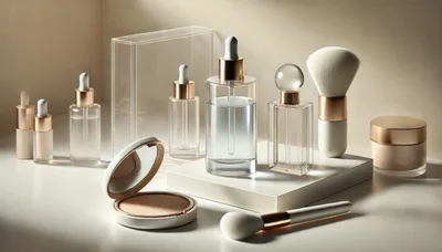 Luxury Skincare and Cosmetic Product Display