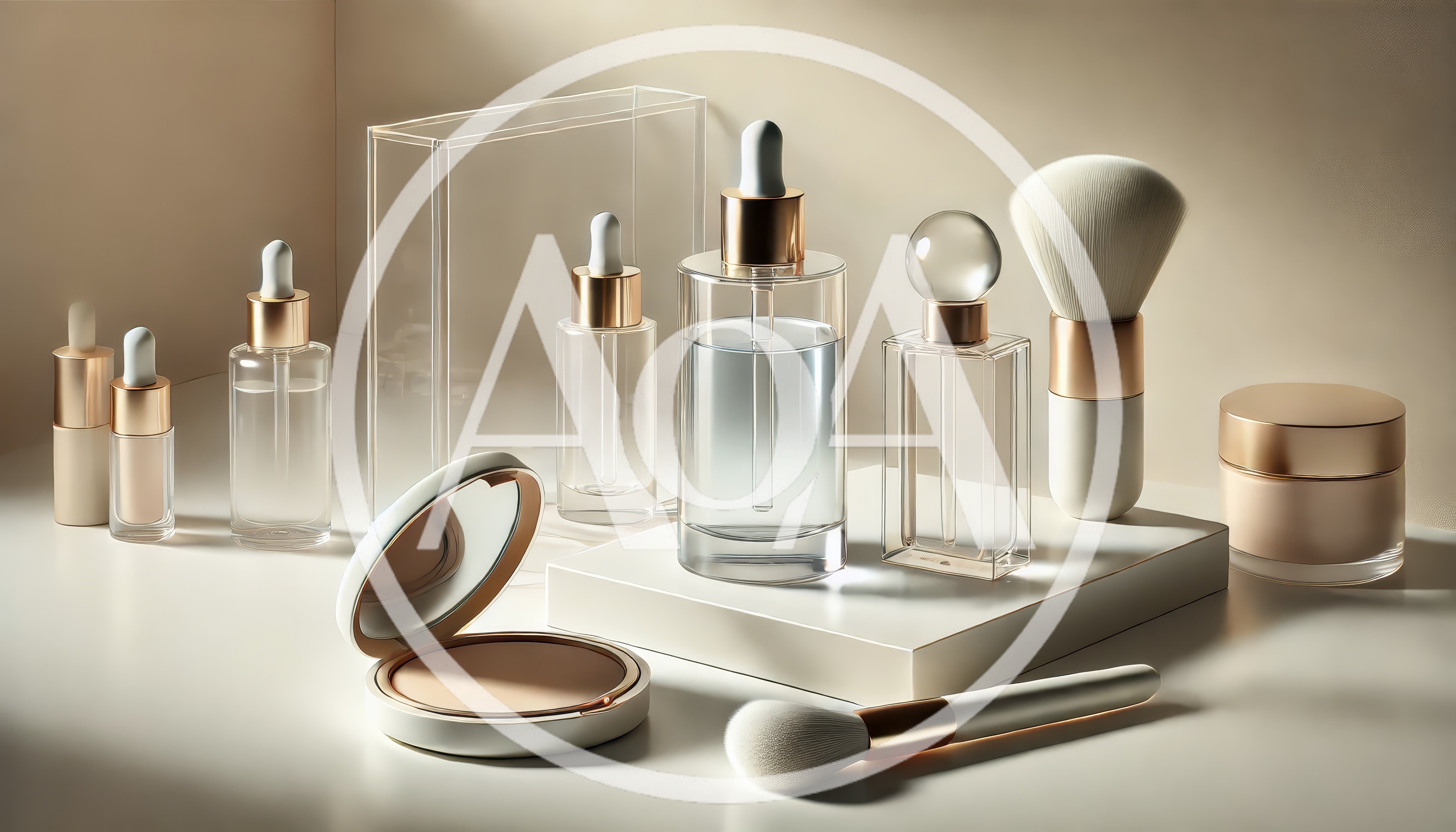 Luxury Skincare and Cosmetic Product Display
