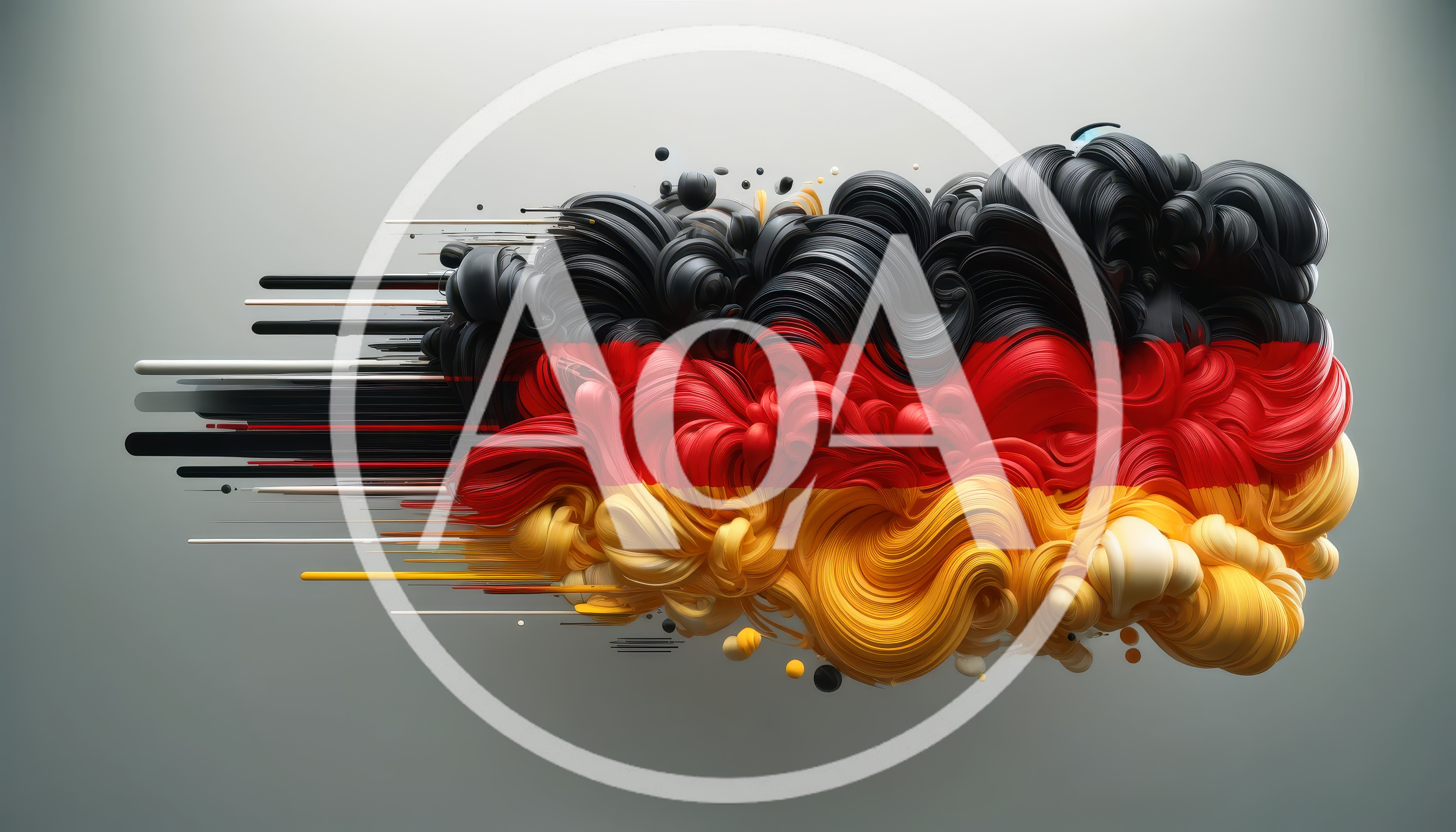 Abstract 3D German Flag With Motion Blur Effect