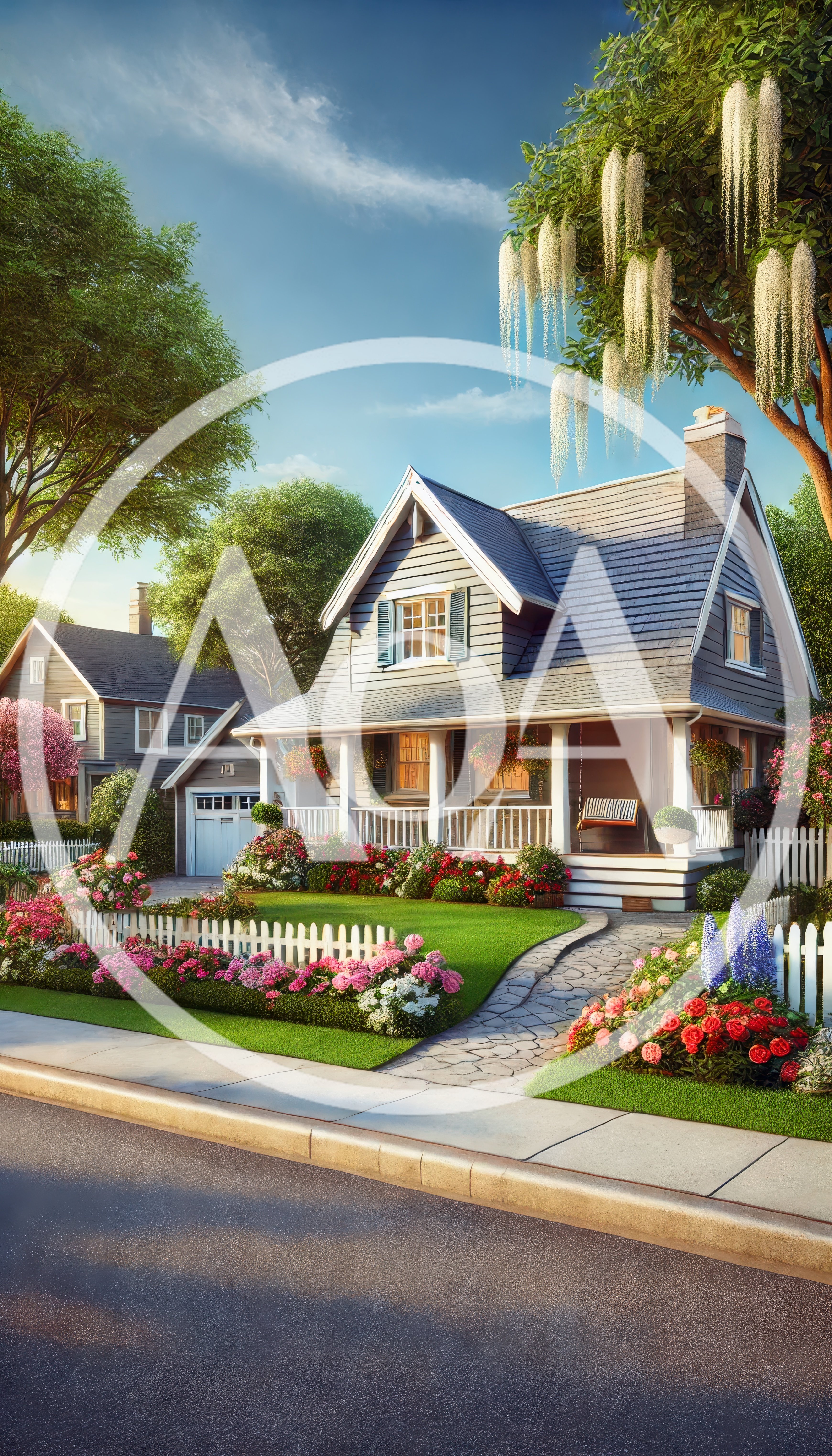 Charming Suburban Cottage With Lush Flower Garden