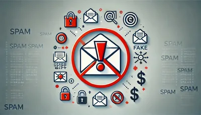 Spam Email Warning Icon Concept