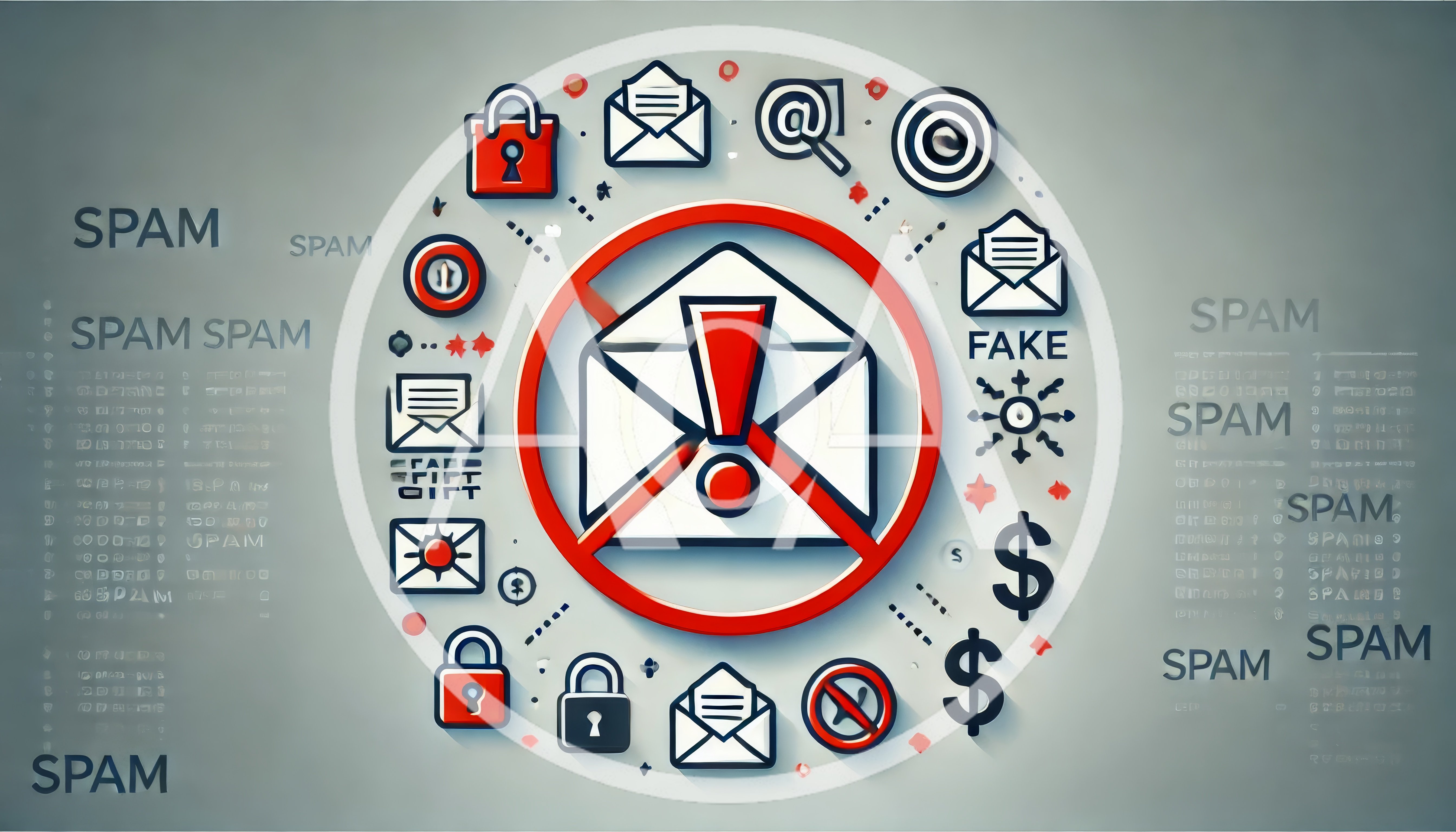 Spam Email Warning Icon Concept