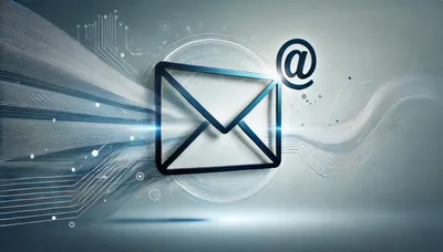 Digital Email Icon With Circuit Board Data Flow