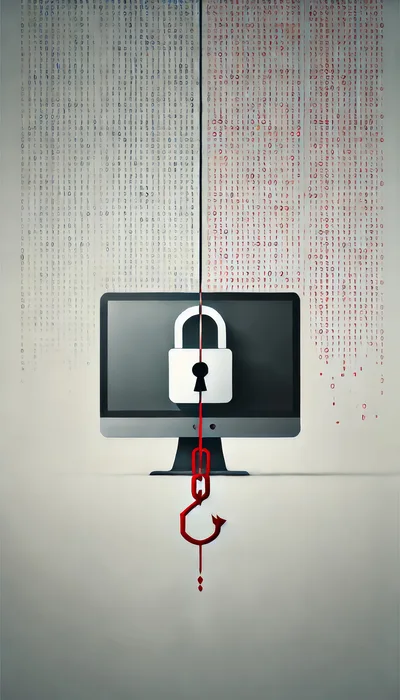 Cybersecurity Concept With Computer Monitor And Digital Data
