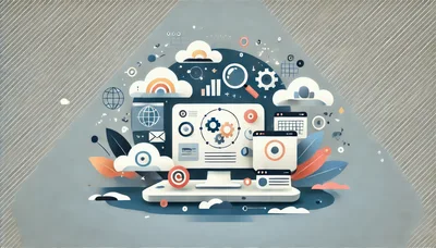 Digital Business Strategy And Data Analytics Illustration
