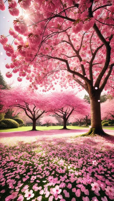 Stunning Cherry Blossom Trees In Full Bloom