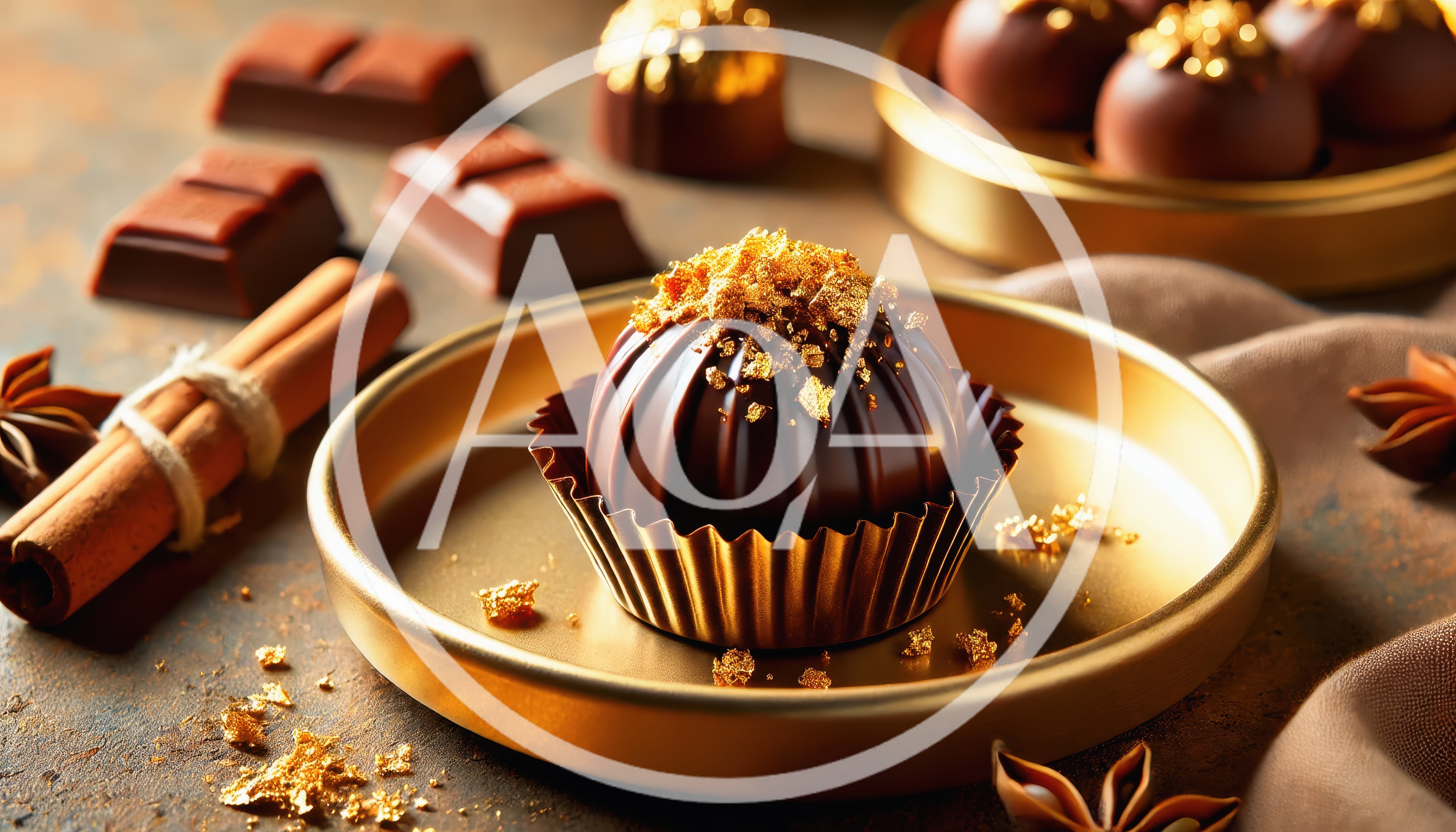 Gourmet Chocolate Truffle Topped With Edible Gold Leaf