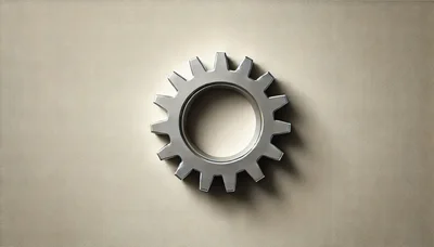 Metallic Gear Wheel Isolated On Textured Background