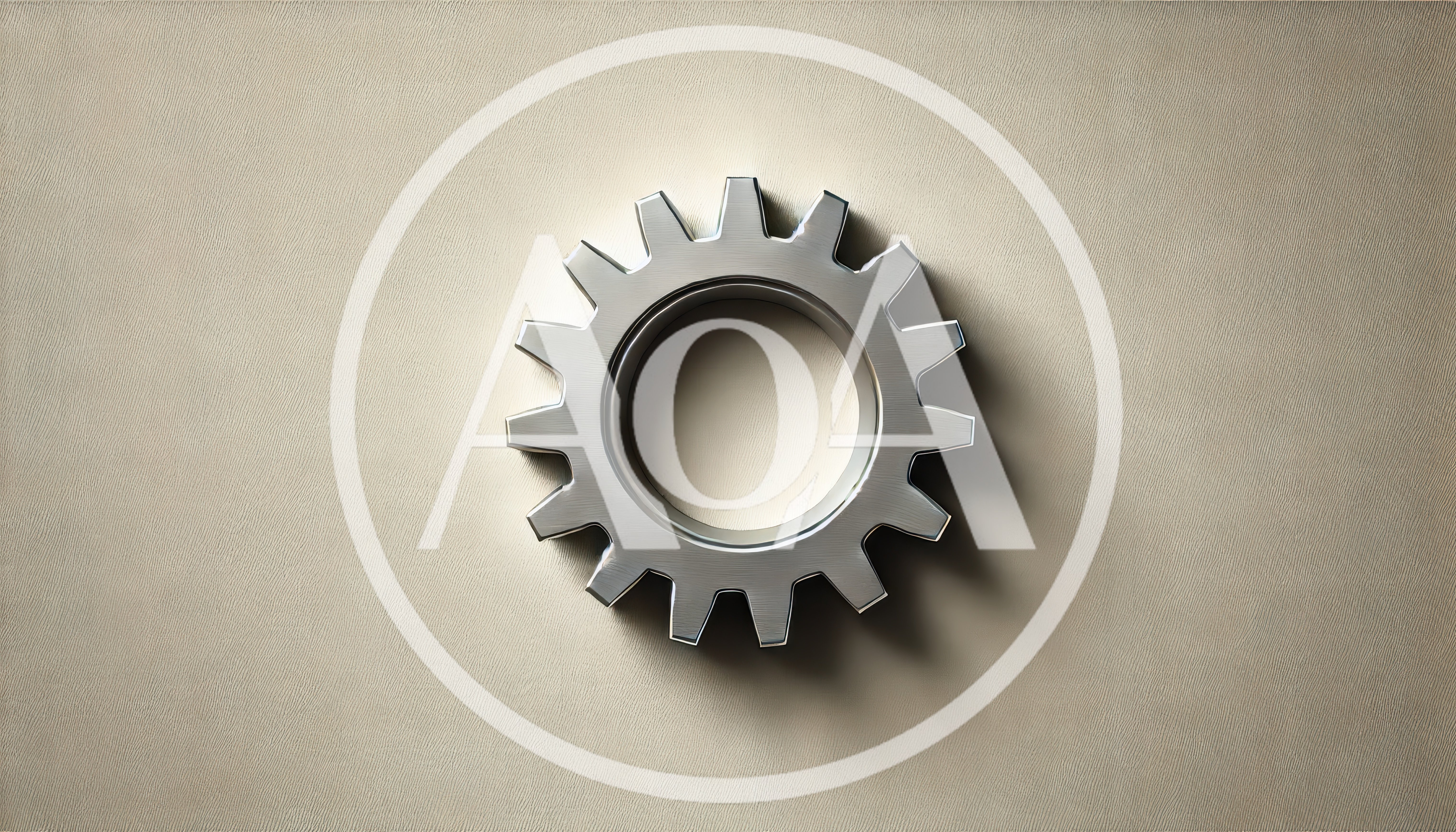 Metallic Gear Wheel Isolated On Textured Background