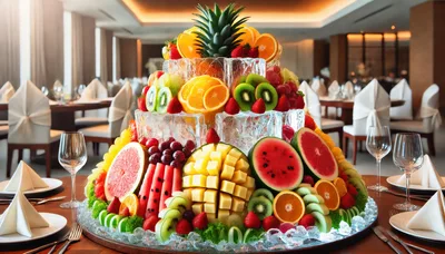 Grand Fruit Platter Display On Ice