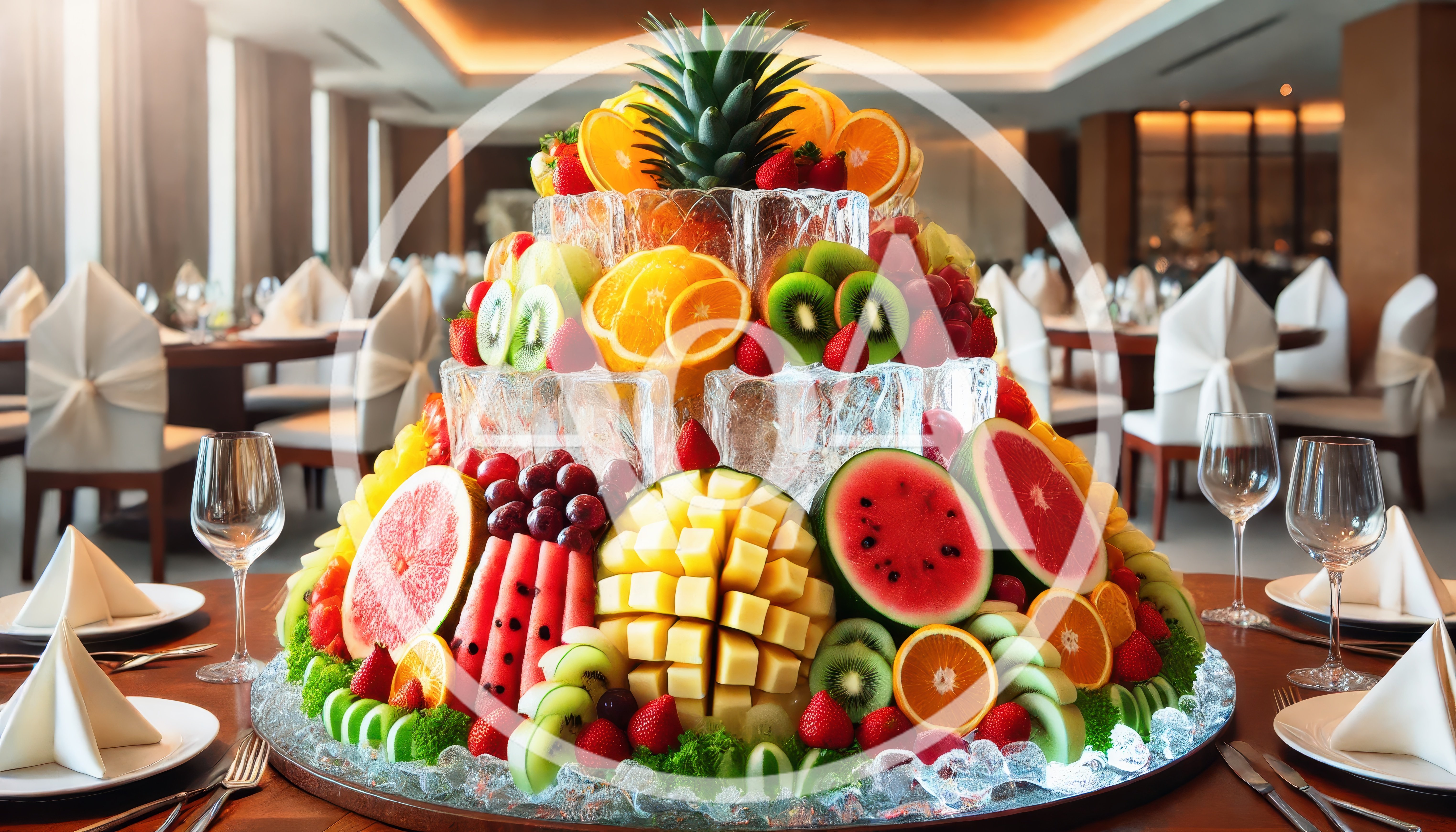 Grand Fruit Platter Display On Ice