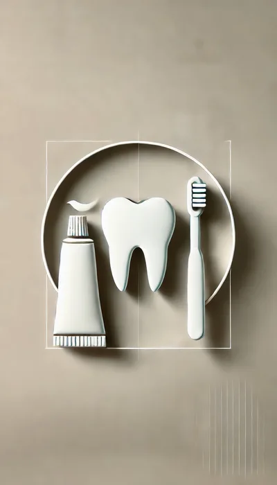 Minimalist Dental Care Icon Set With Tooth And Brush
