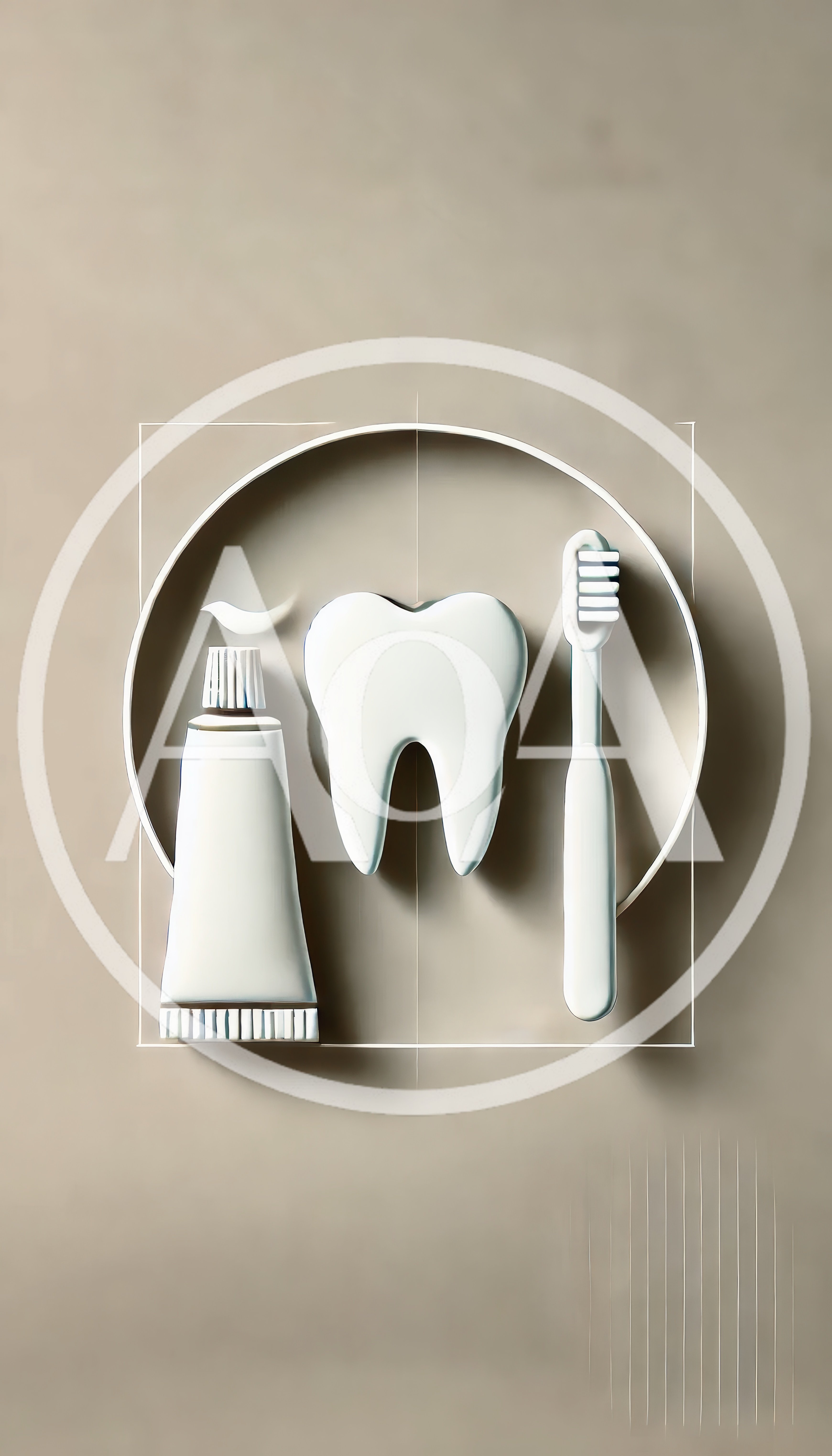 Minimalist Dental Care Icon Set With Tooth And Brush