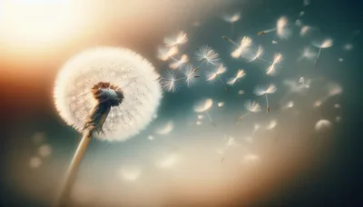 Dandelion Seeds Blowing In The Wind