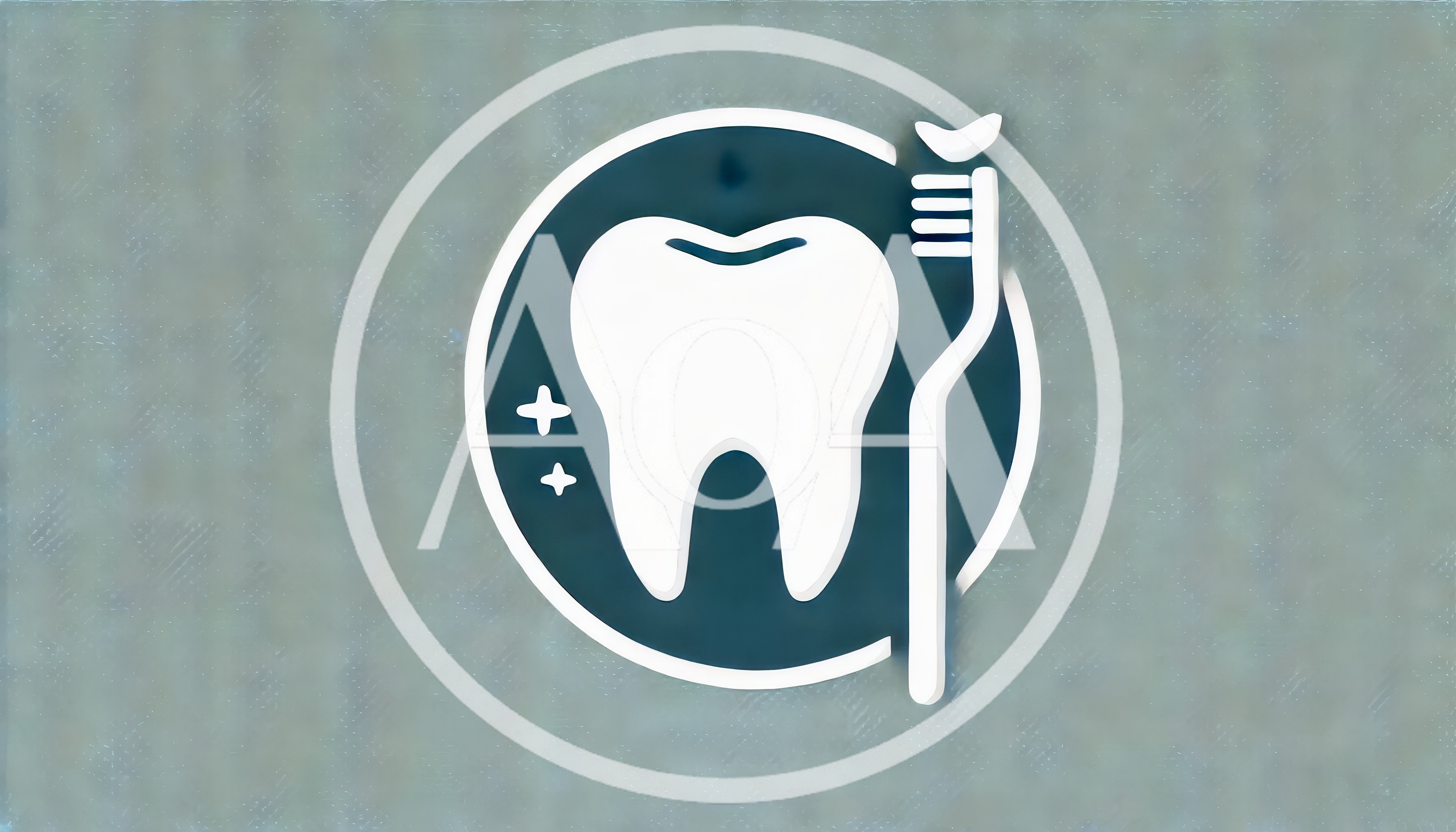 Minimalist Dental Care Icon With Tooth And Toothbrush