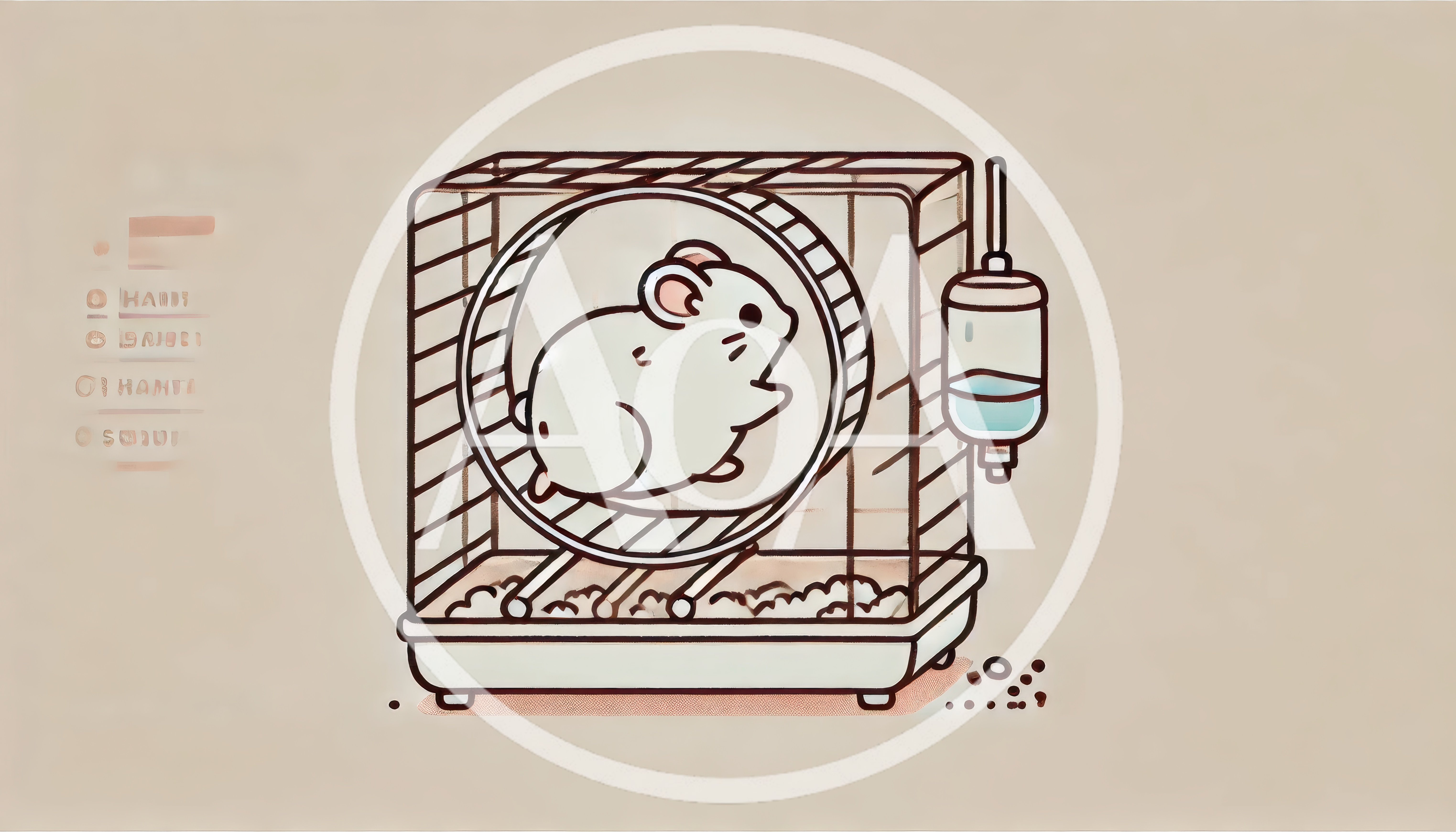 Cute Hamster Running In A Wheel Inside A Cage