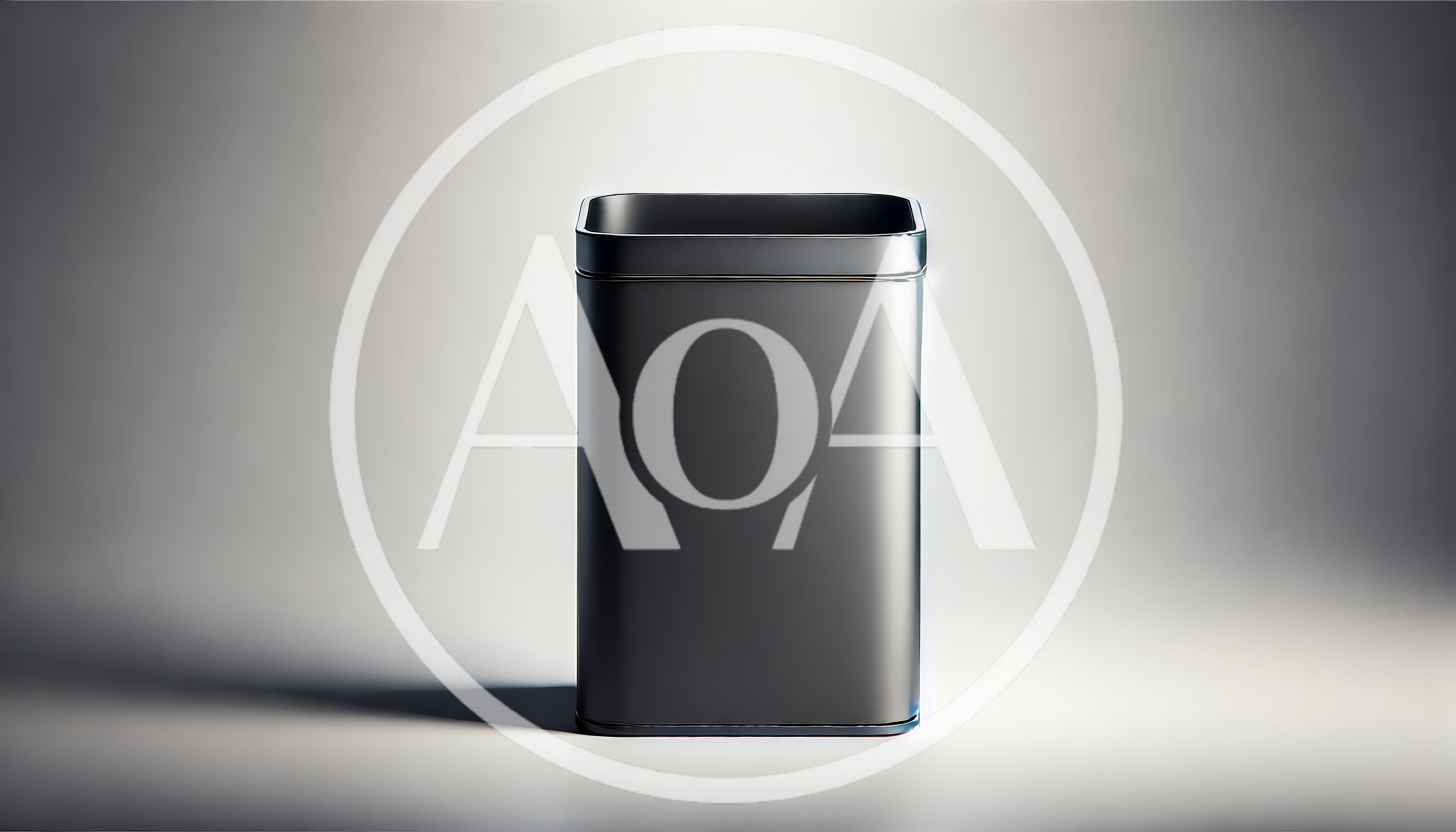 Minimalist Matte Black Rectangular Storage Tin Container