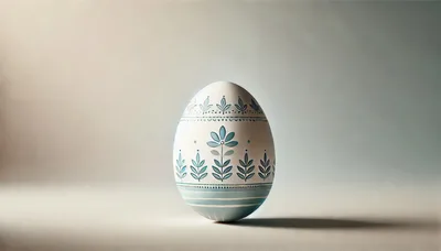 Decorative Easter Egg With Floral Pattern