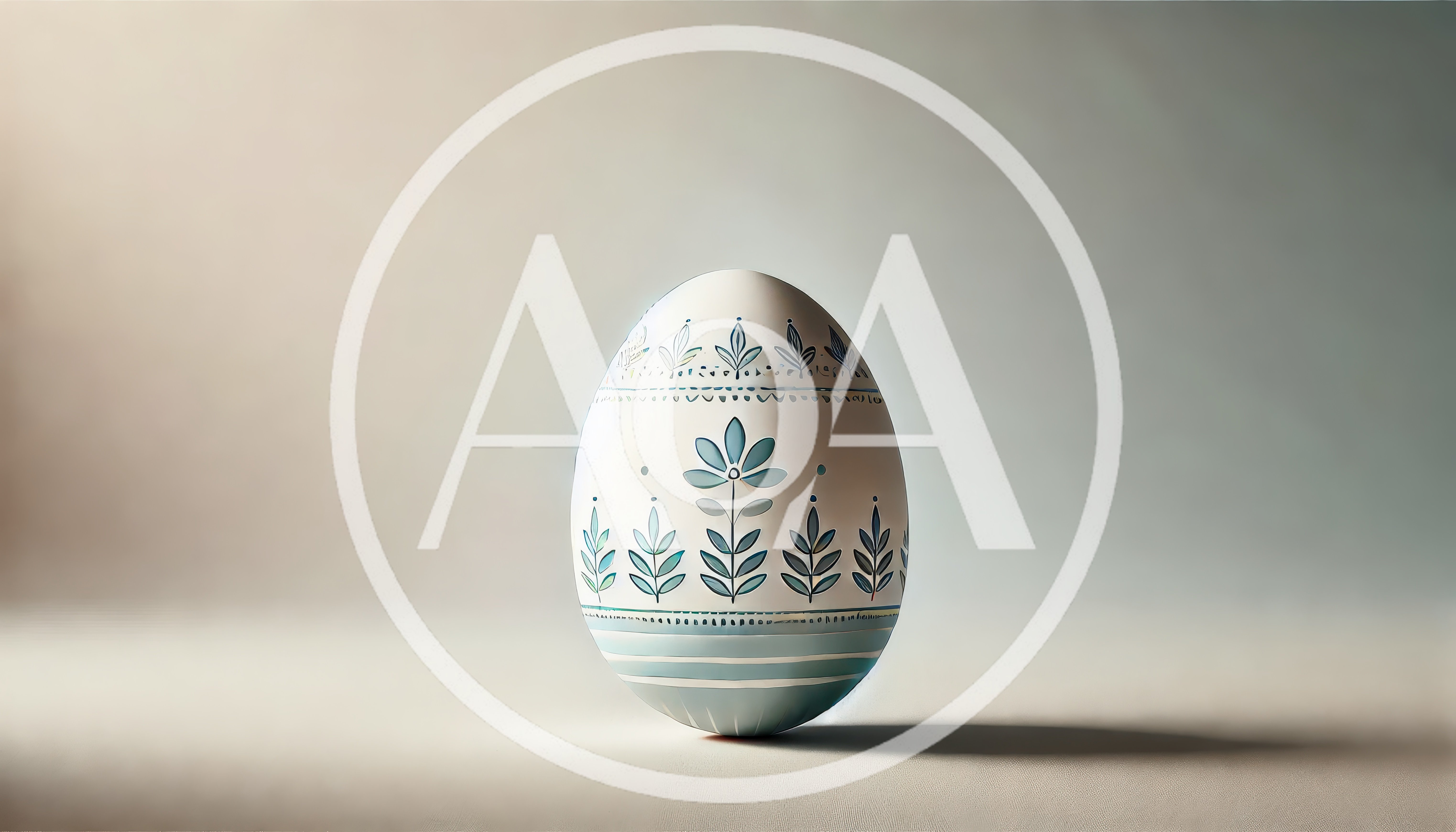 Decorative Easter Egg With Floral Pattern