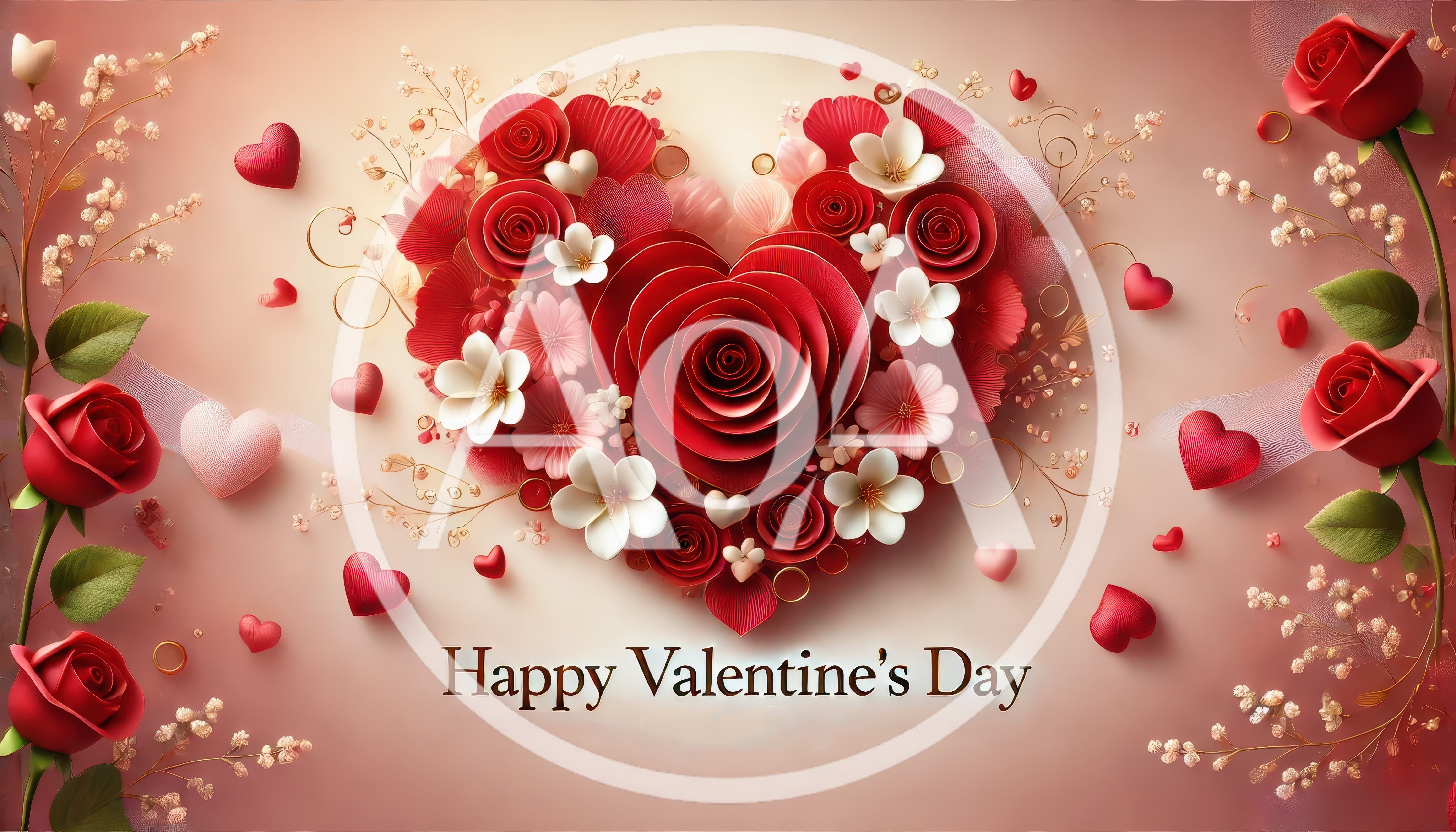 Heart Shaped Rose Arrangement for Valentine Day