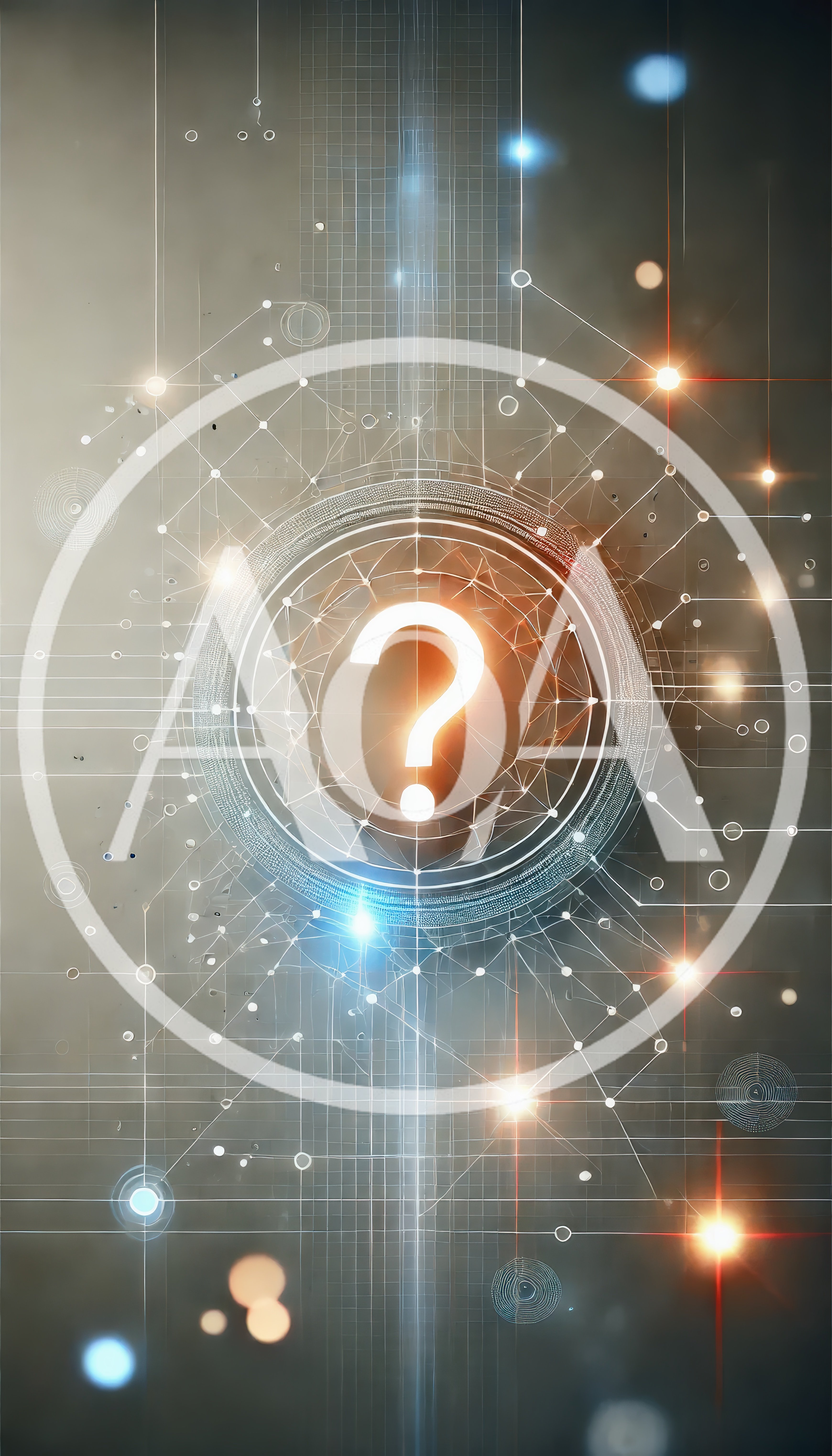 Digital Question Mark Symbol With Abstract Network Connections