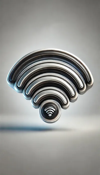 Metallic 3D Wi-Fi Symbol Icon