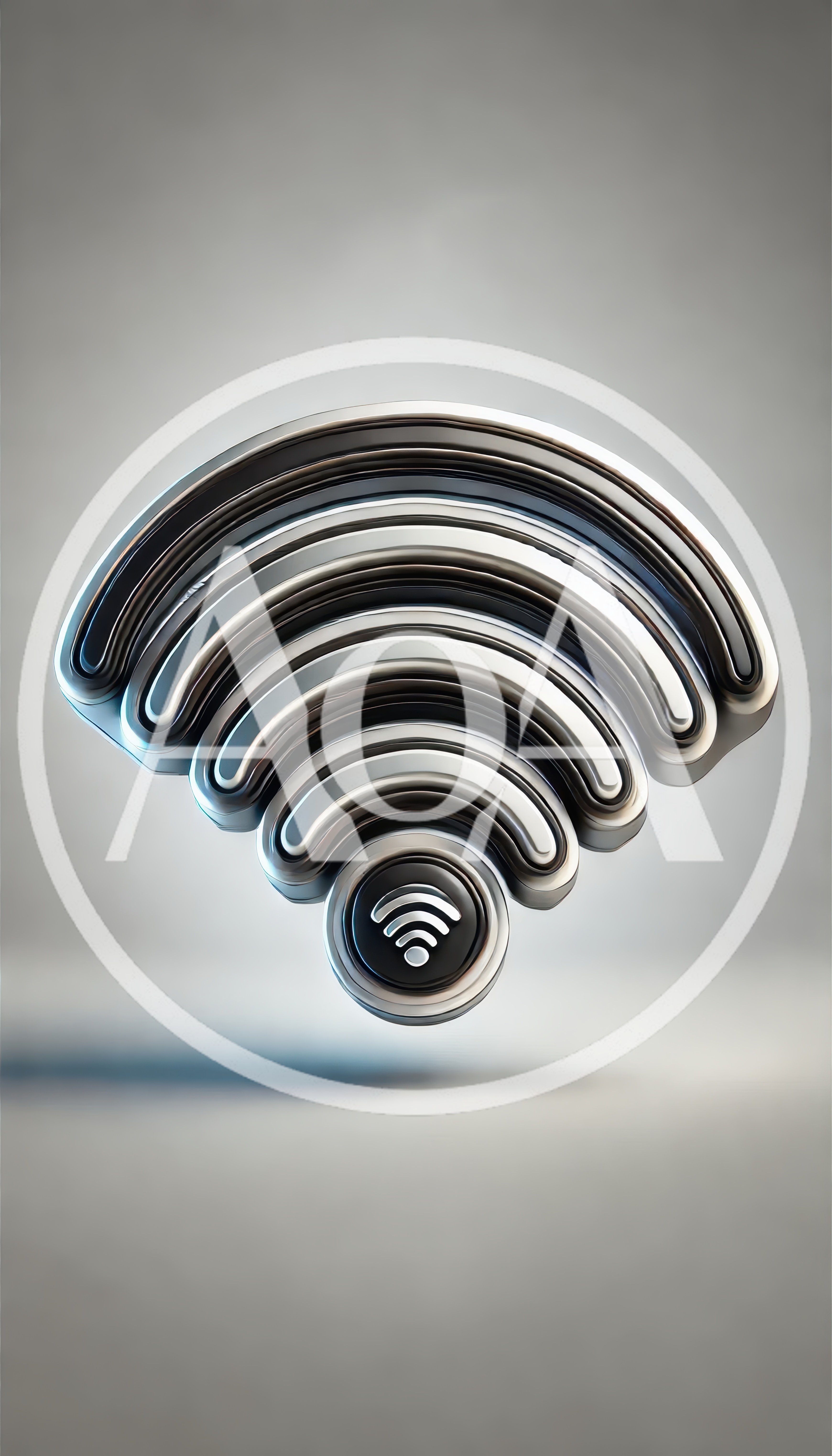 Metallic 3D Wi-Fi Symbol Icon