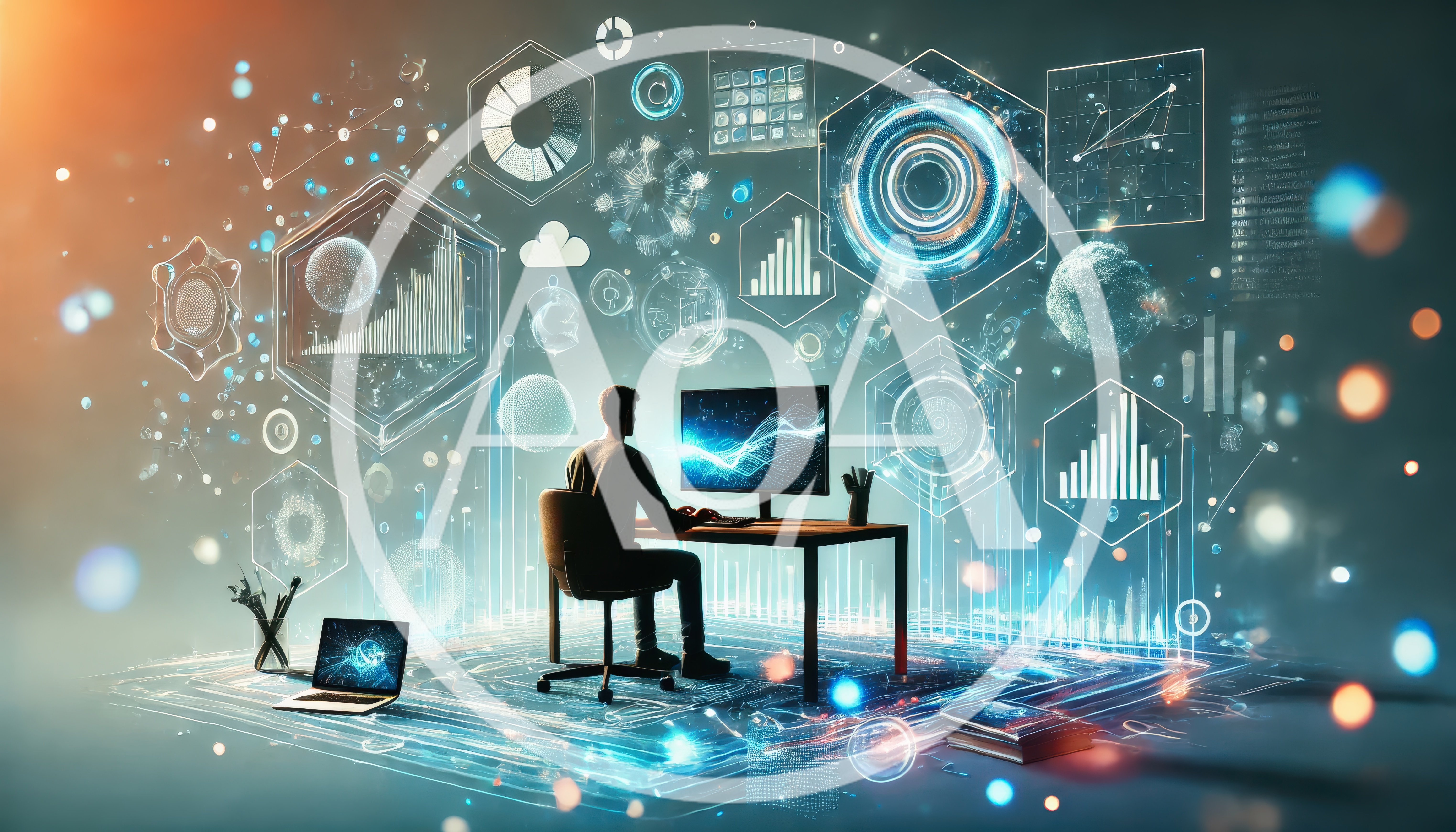 Data Analyst Working With Futuristic Digital Interface