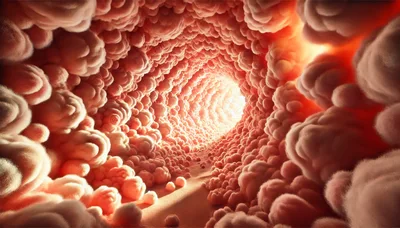 Microscopic View Of Human Intestinal Villi