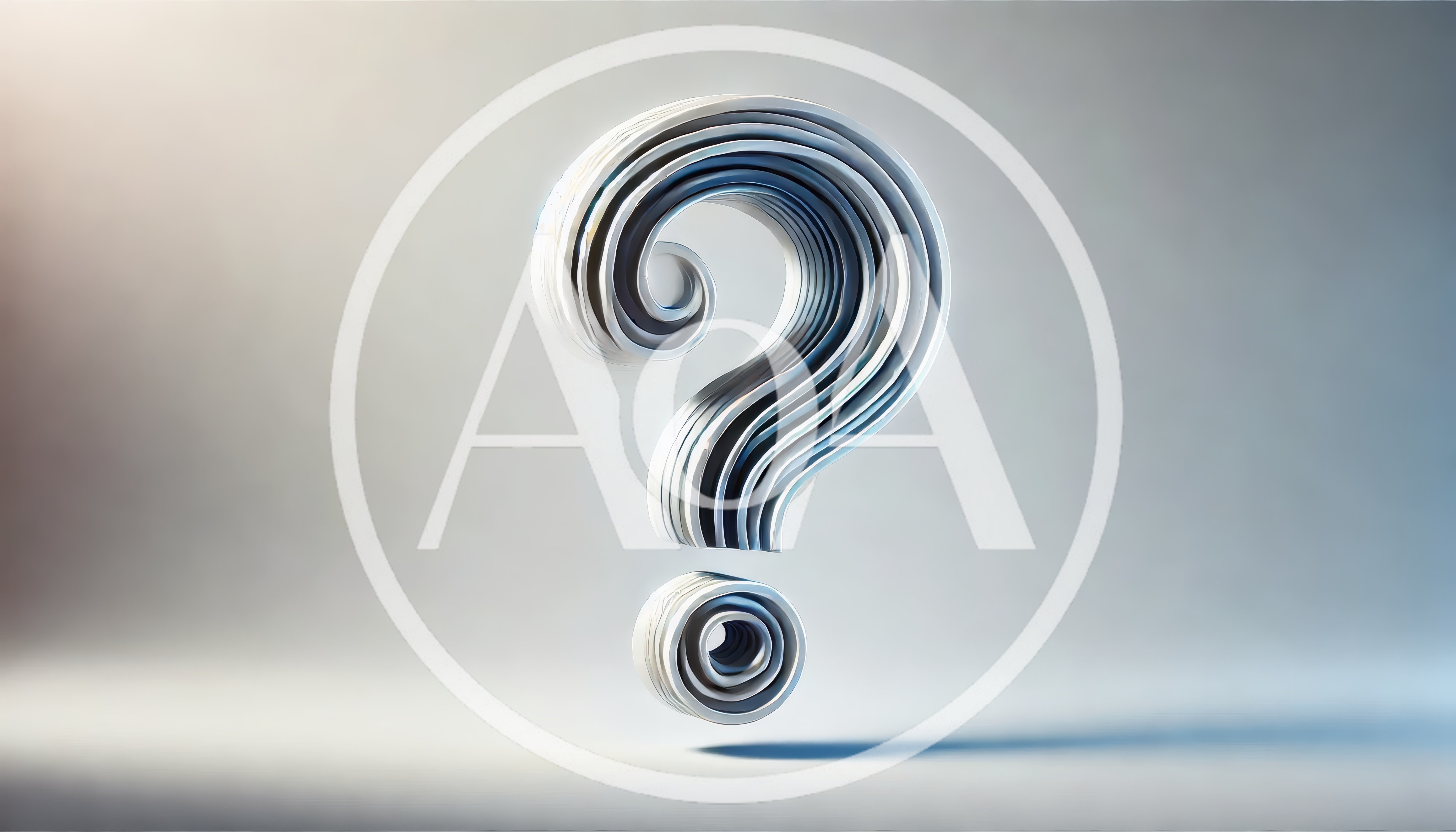 3D Rendered Metallic Question Mark Symbol