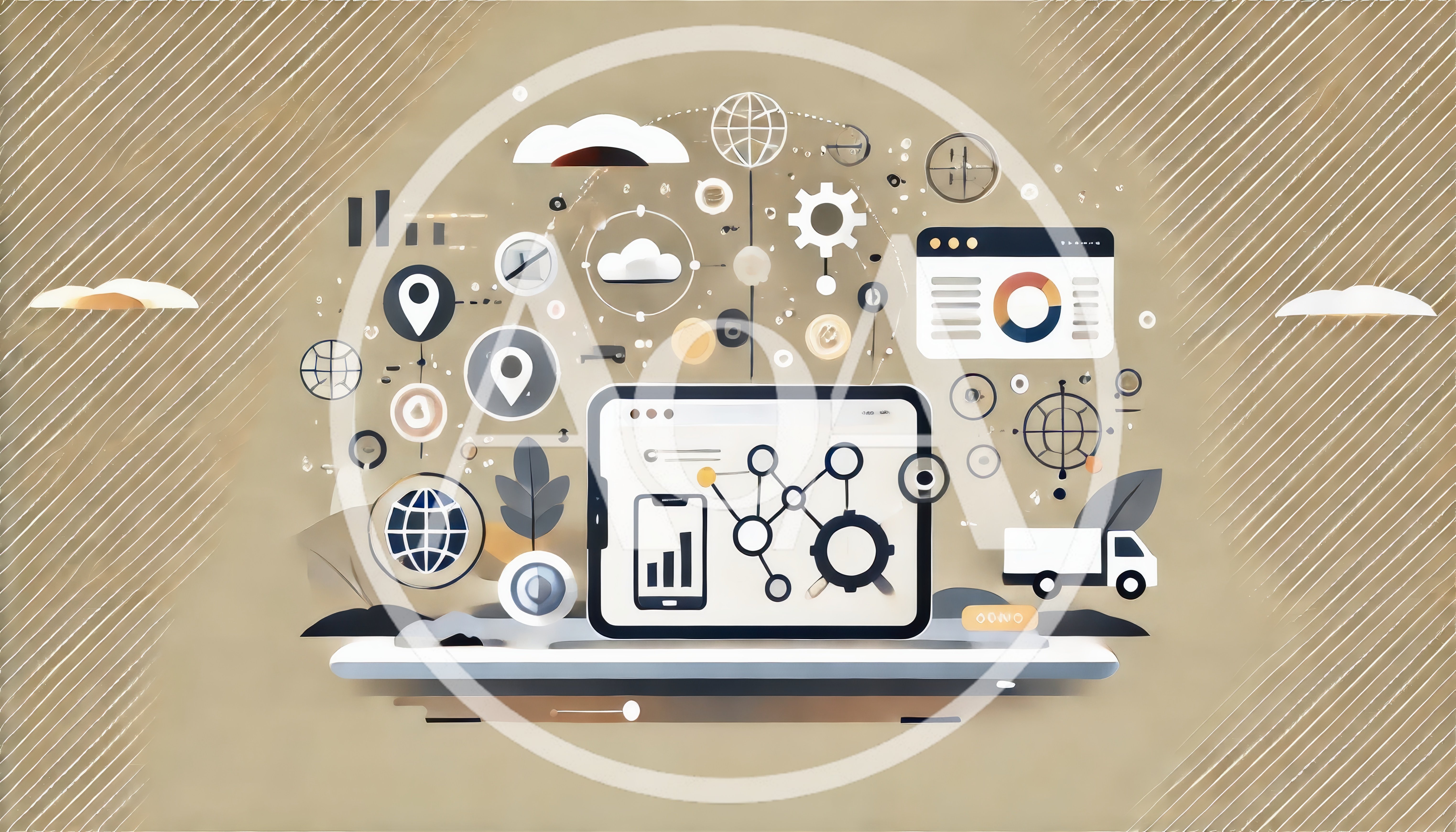 Digital Business Analytics And Global Logistics Concept