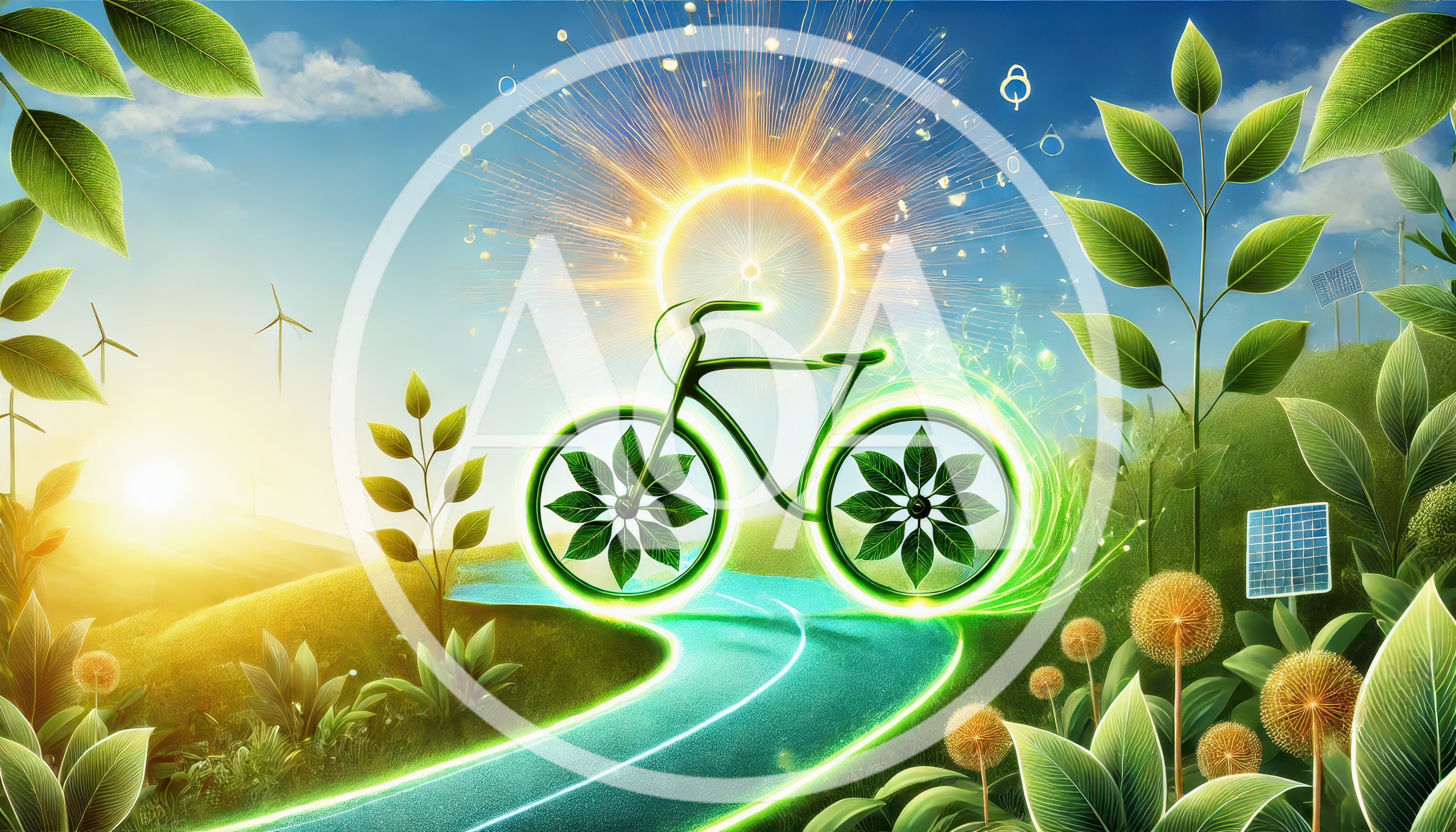 Eco Friendly Bicycle Concept In Sustainable Landscape